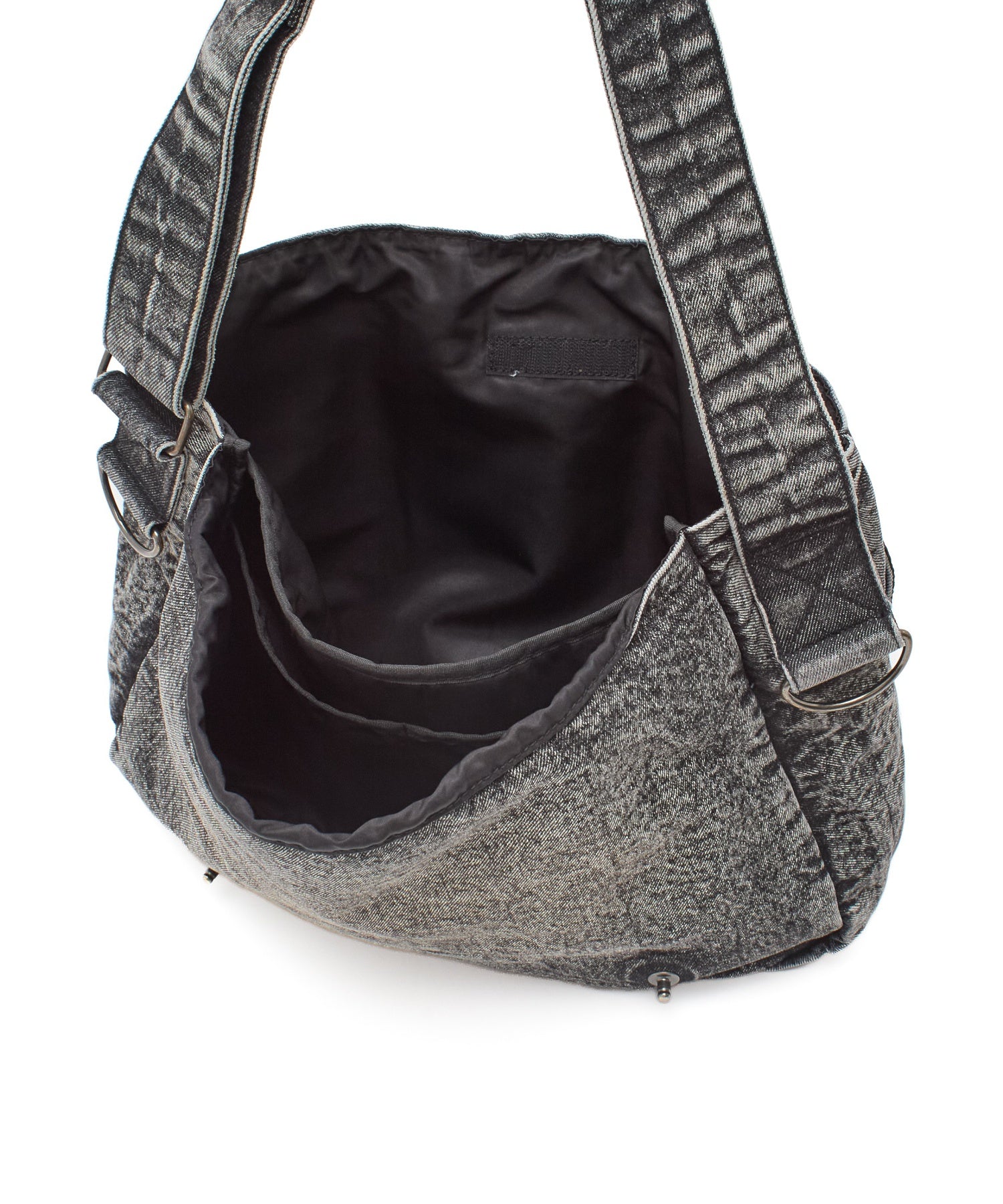 SCRIPT LOGO DENIM SHOULDER BAG