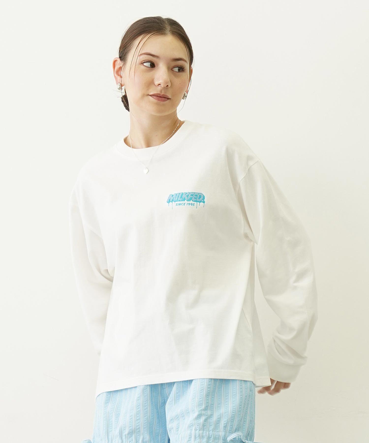 GLITTER MELT LOGO WIDE L/S TEE