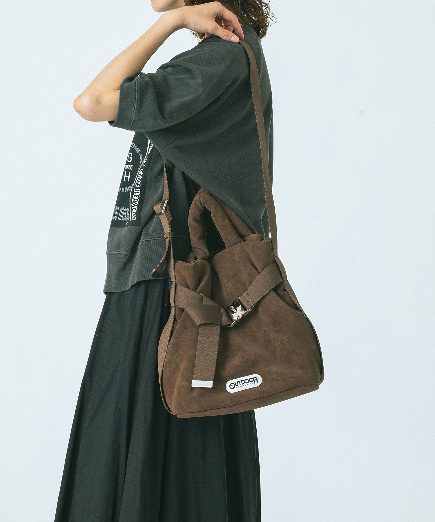 【ブルー・ブラウンROSE BUD別注カラー】OUTDOOR PRODUCTS/2WAY BELT BAG
