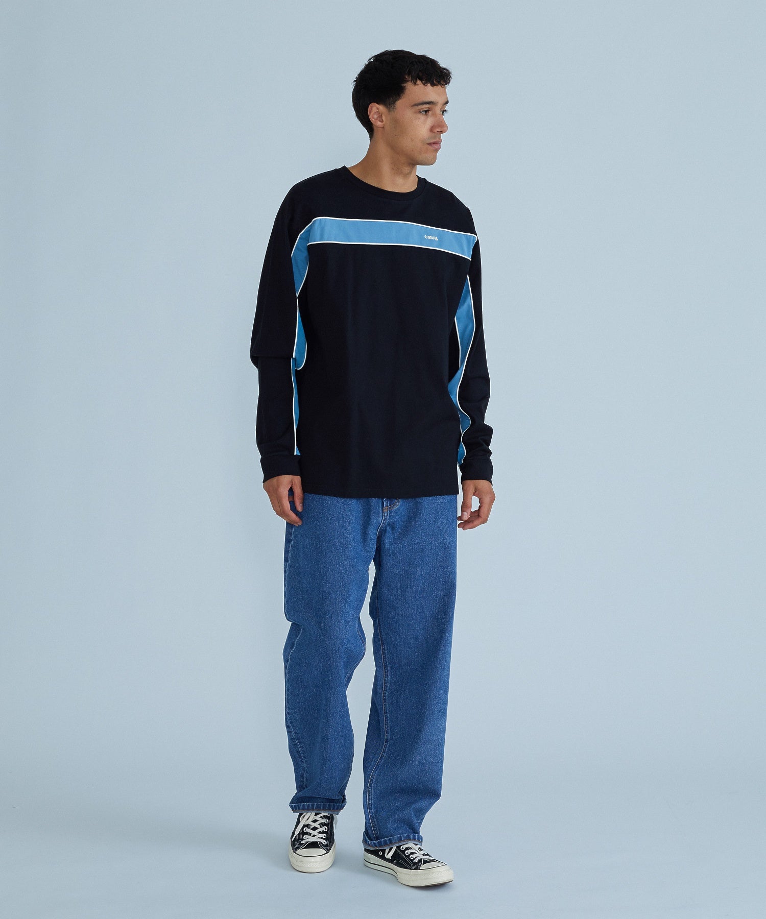 SINGLE STRIPED L/S TEE