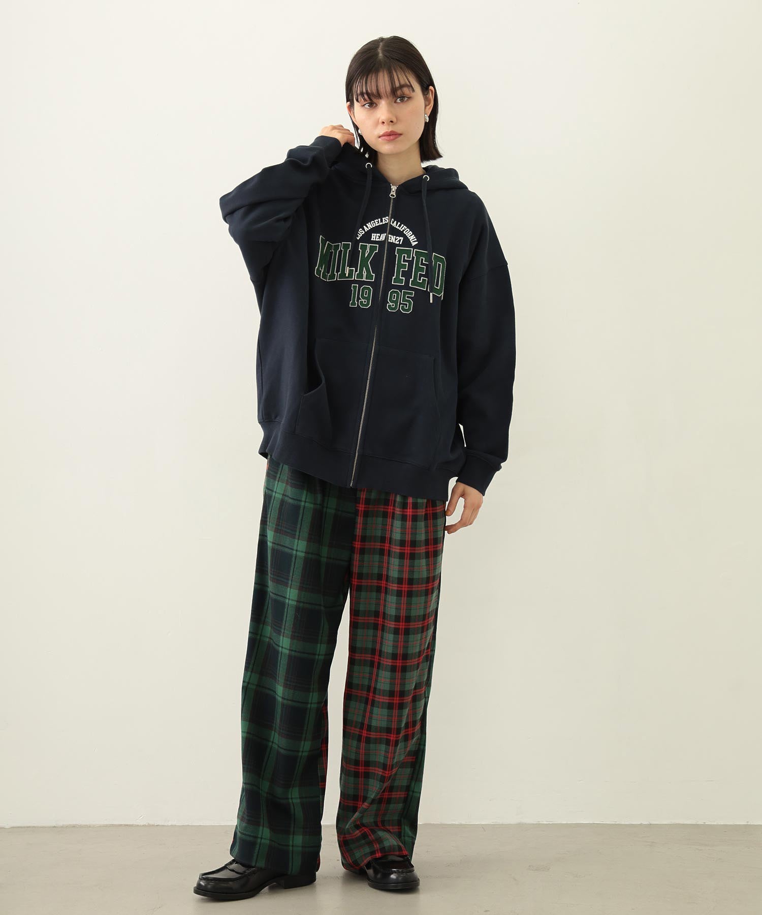 COMBINATION PLAID PANTS