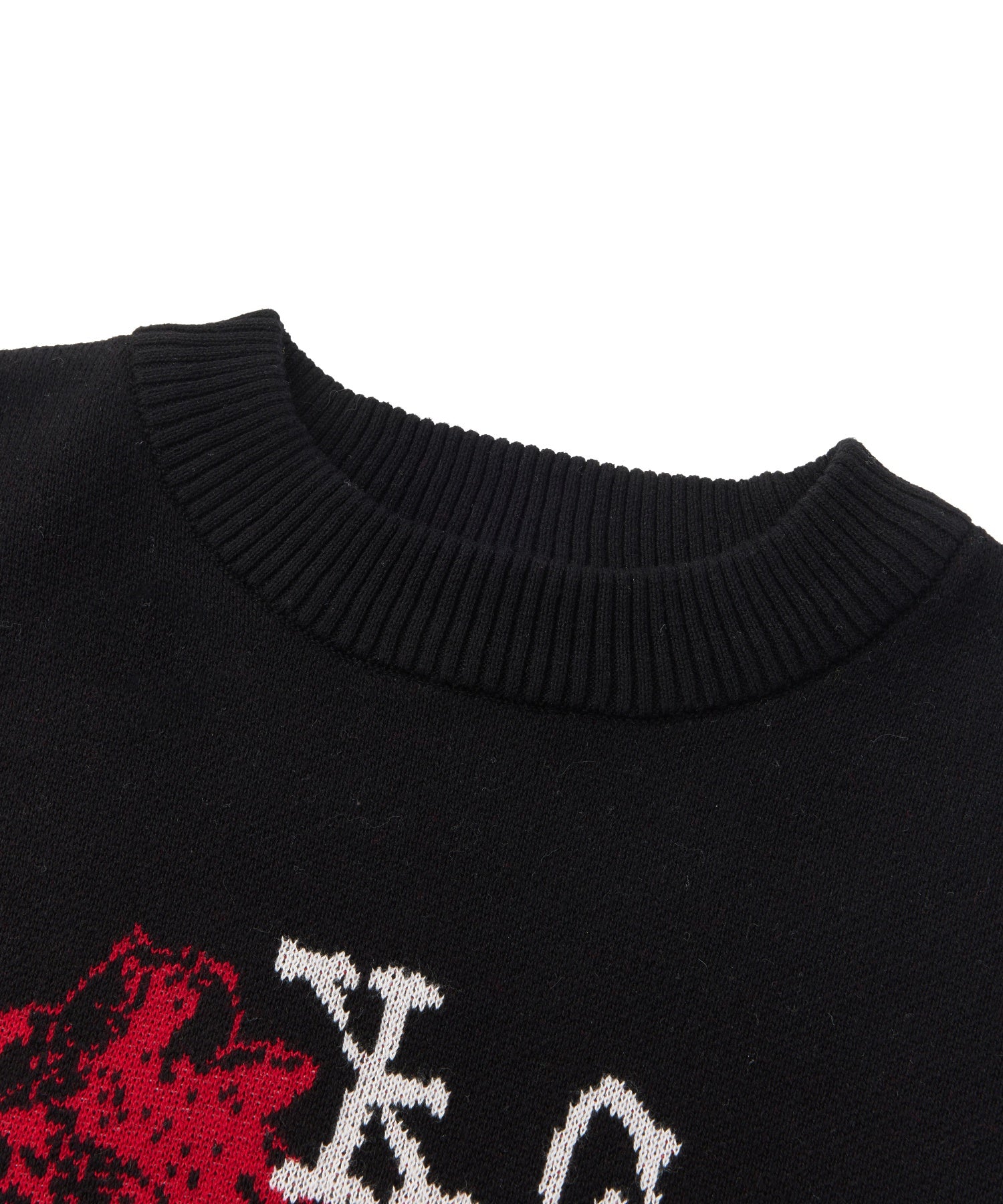 STRAWBERRY AND LOGO JACQUARD KNIT TOP