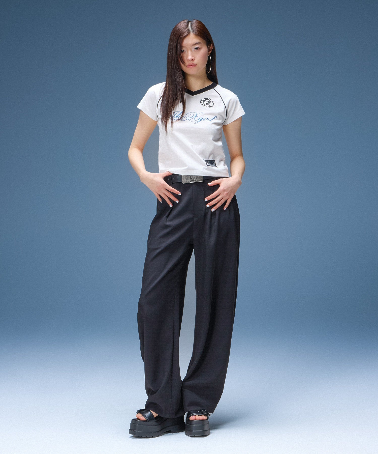 PLATE LOGO BUCKLE BELT