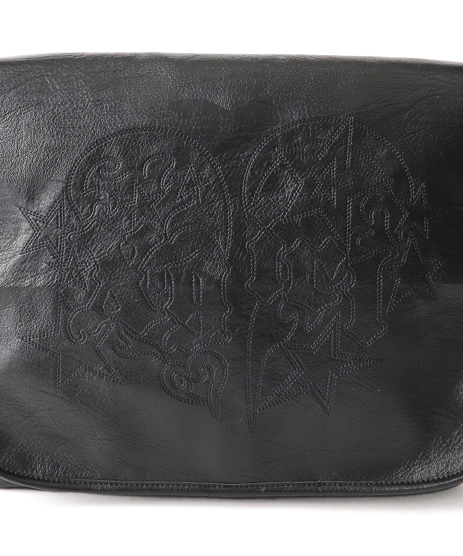 TRIBAL HEART FAUX LEATHER MESSENGER BAG