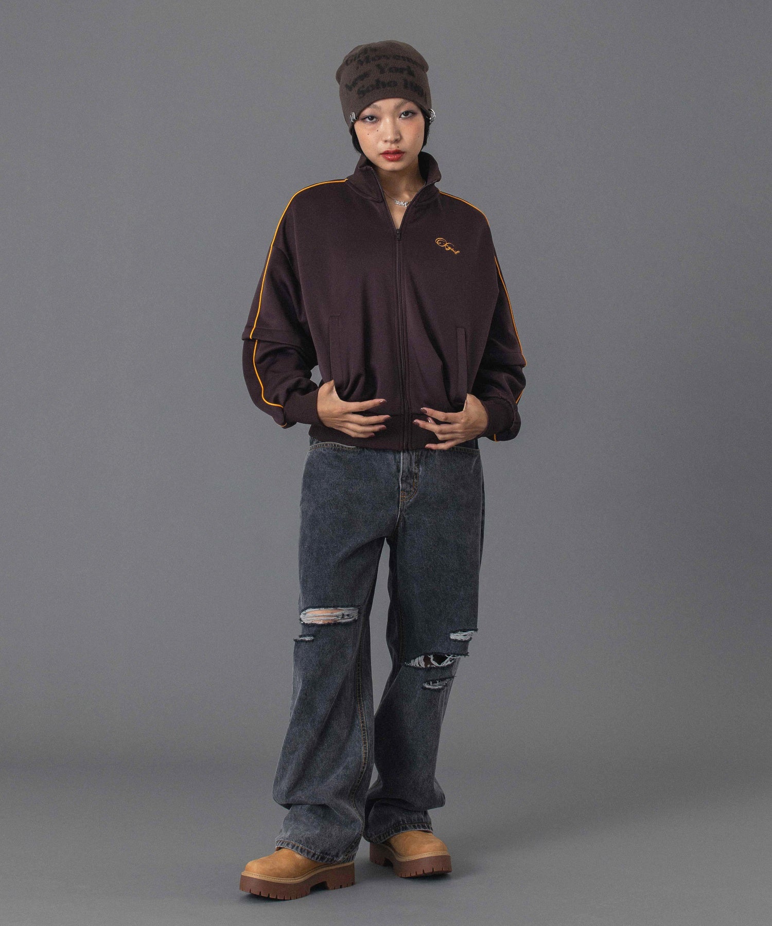 DRAWSTRING DENIM PANTS