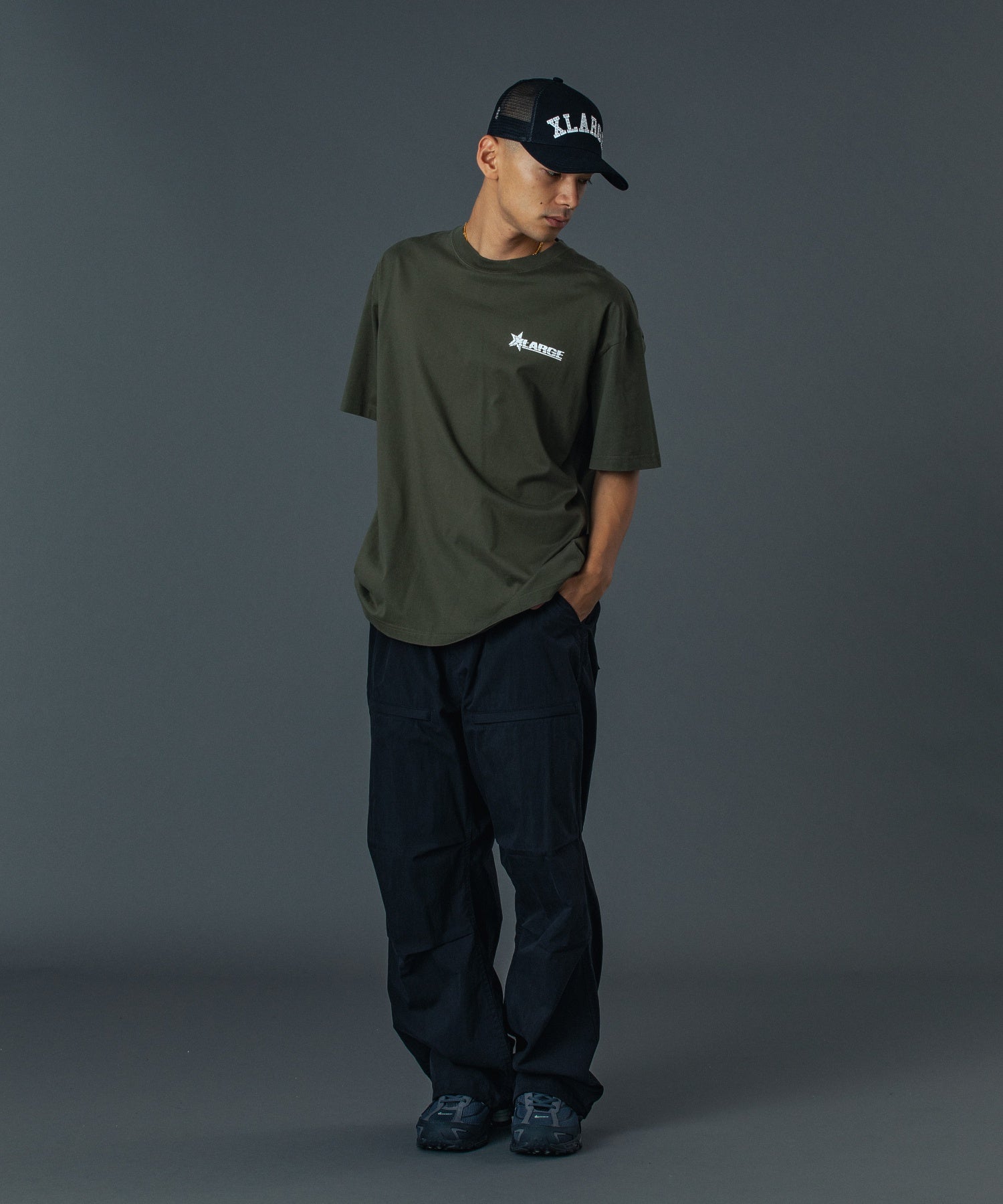 RHINESTONE LOGO MESH CAP