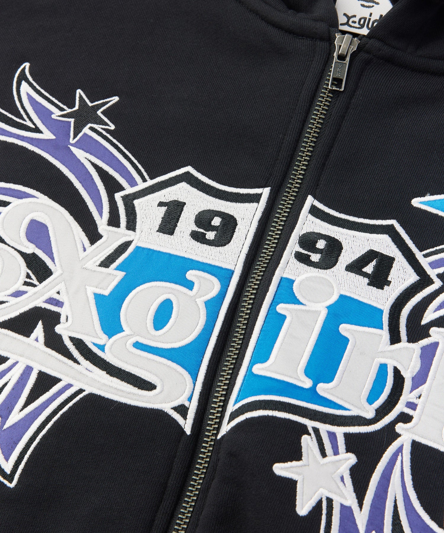 BUTTERFLY EMBLEM ZIP UP SWEAT HOODIE