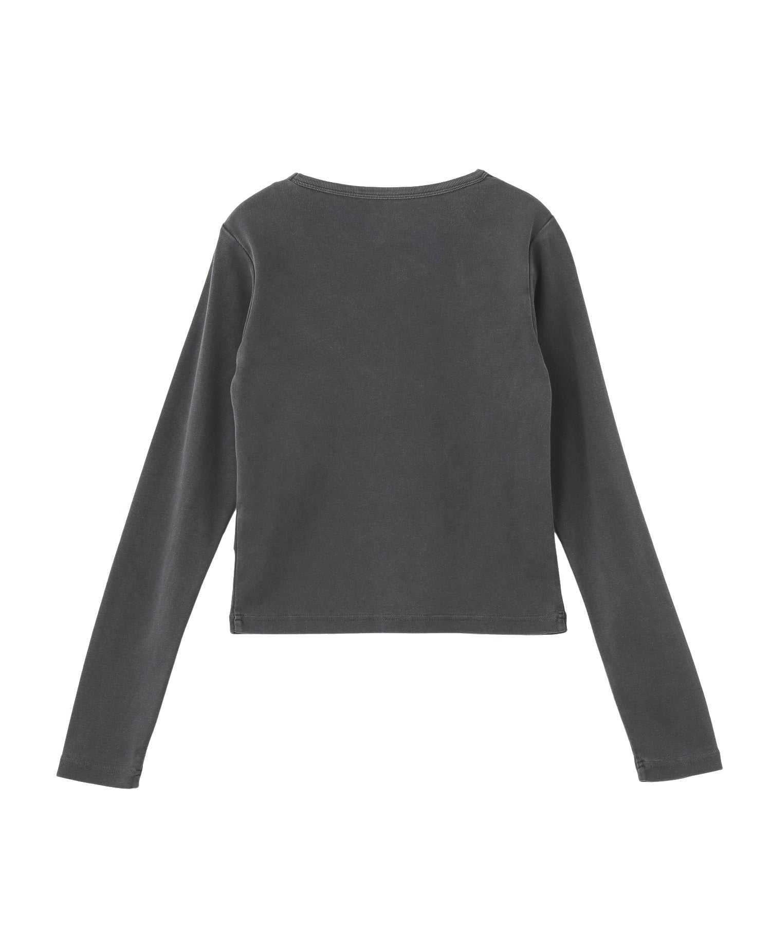 MIXED FONT FADED L/S COMPACT TOP