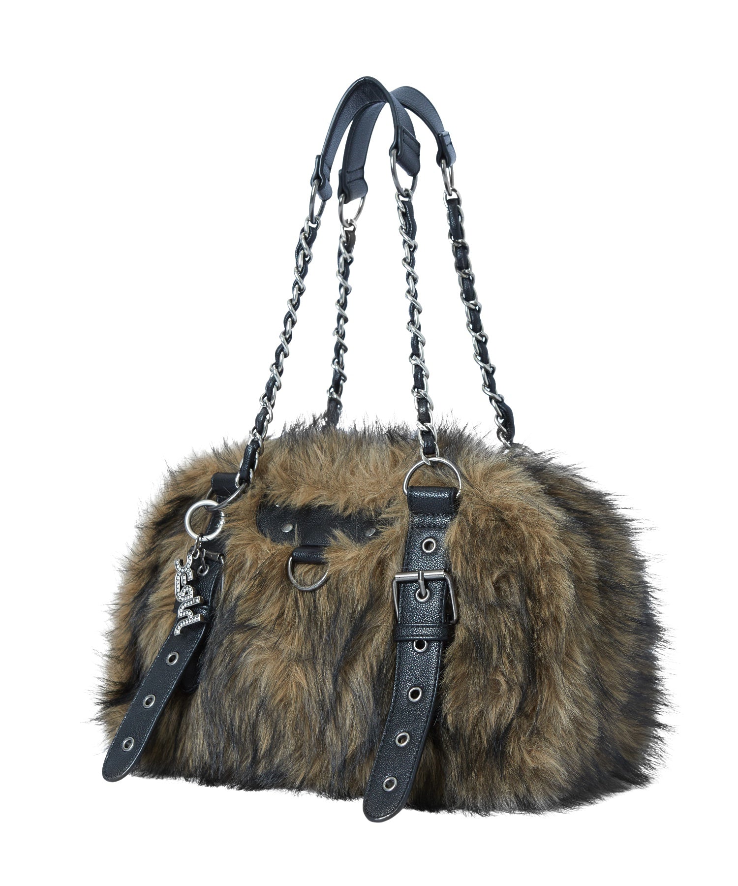 FAUX FUR CHAIN BAG