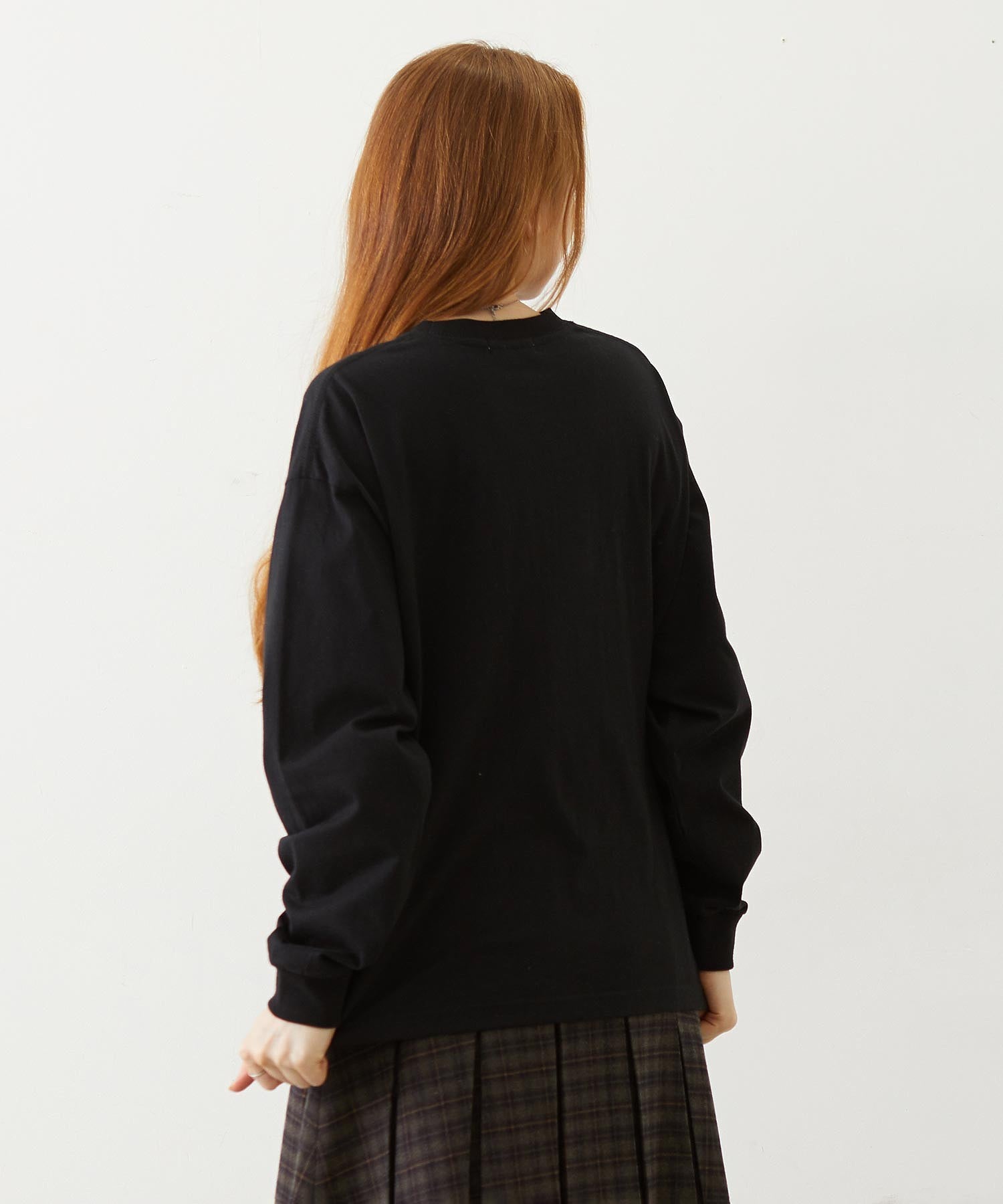 LOGO FLOCK PRINT L/S TEE