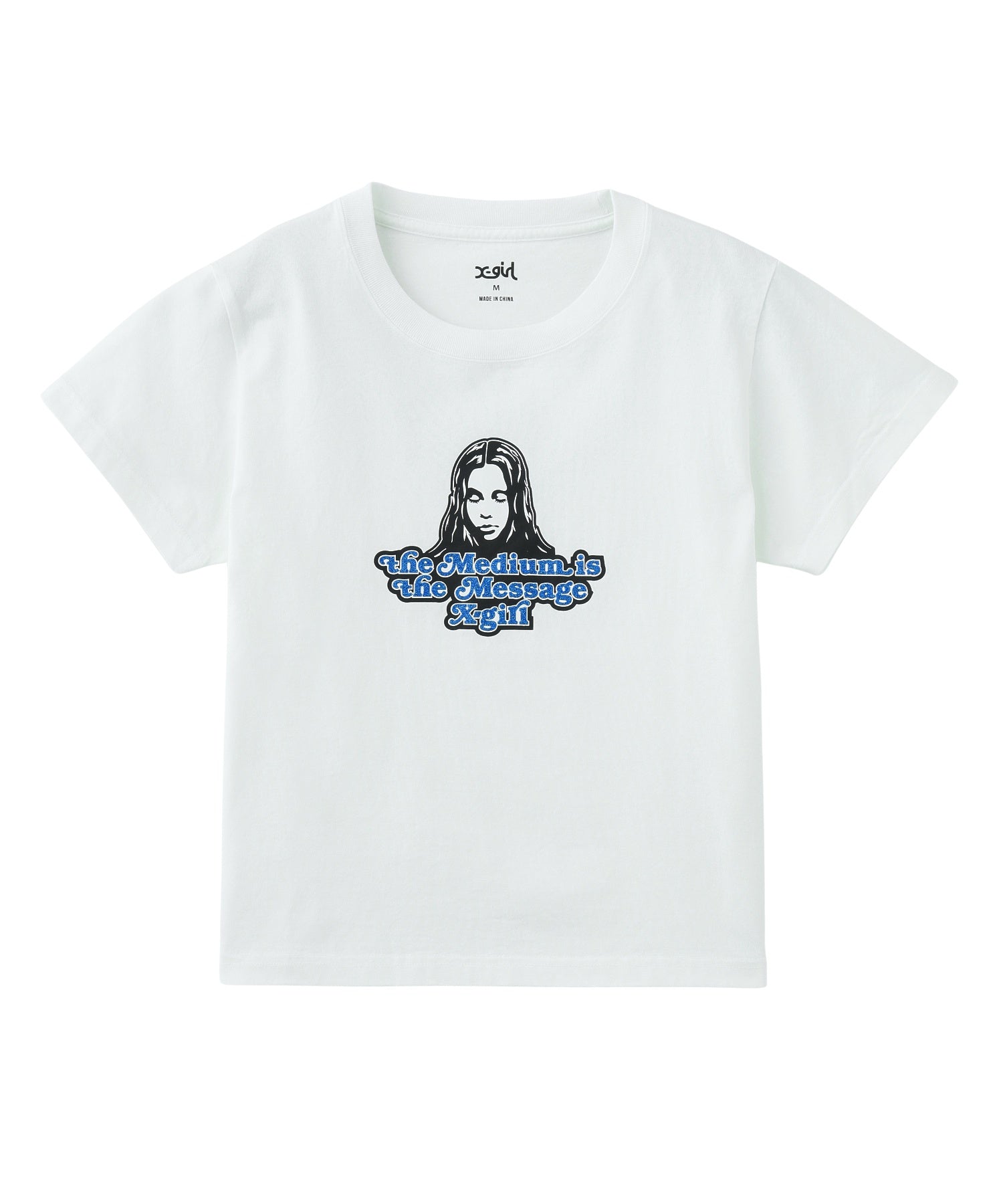 GLITTER LOGO AND FACE S/S BABY TEE