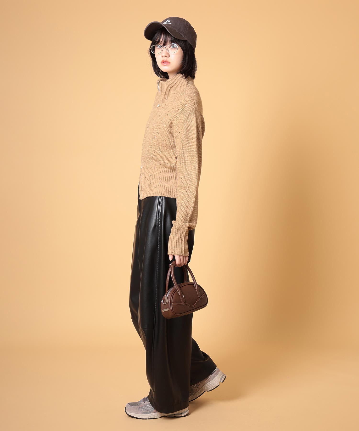 ネップジップアップセーター