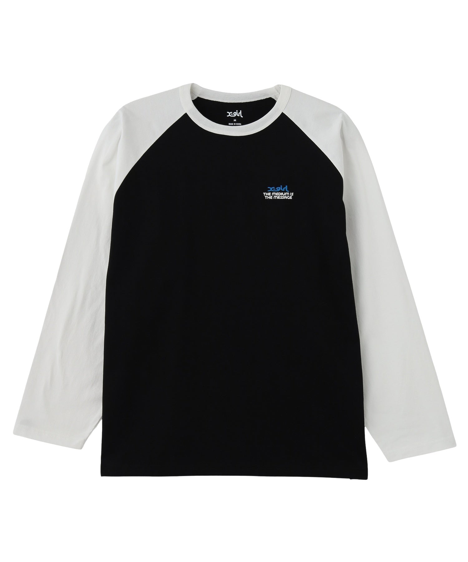 FACE AND CIRCLE LOGO RAGLAN L/S TEE