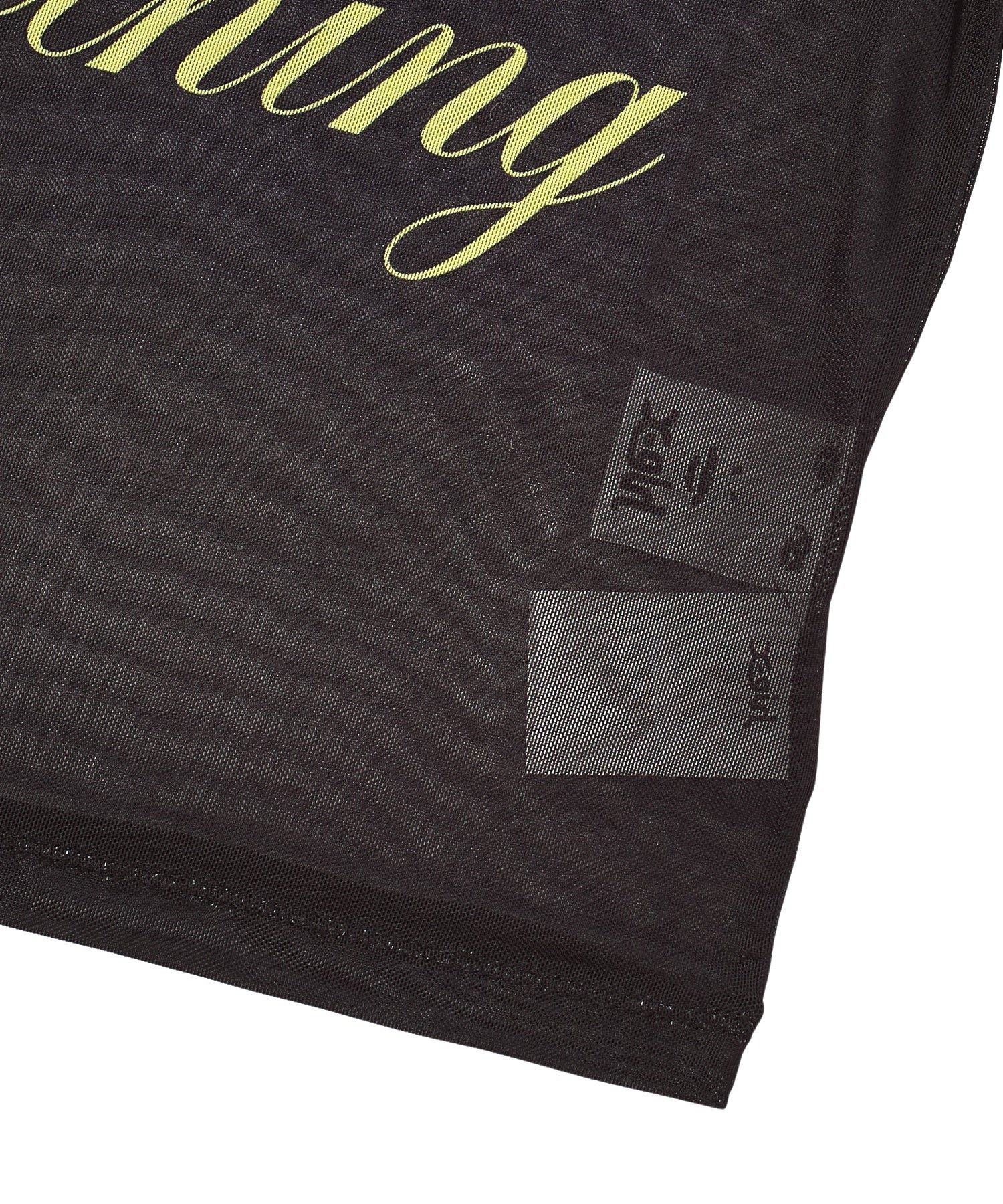 SCRIPT LOGO AND BUTTERFLY MESH S/S BABY TEE