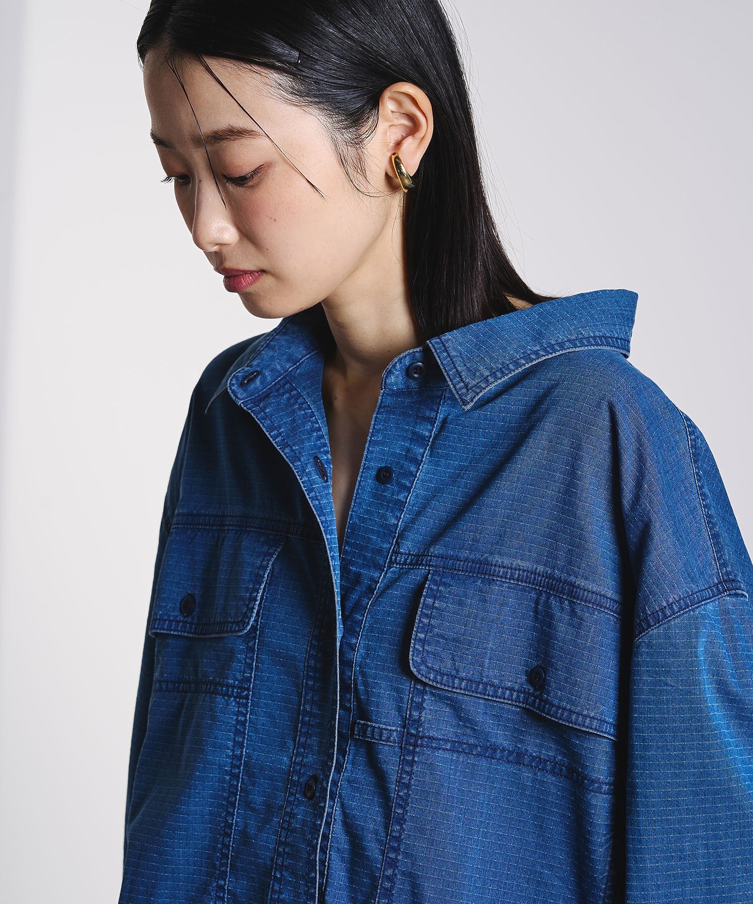 GENE HEAVENS/WORK POCKET RIP STOP SHIRT