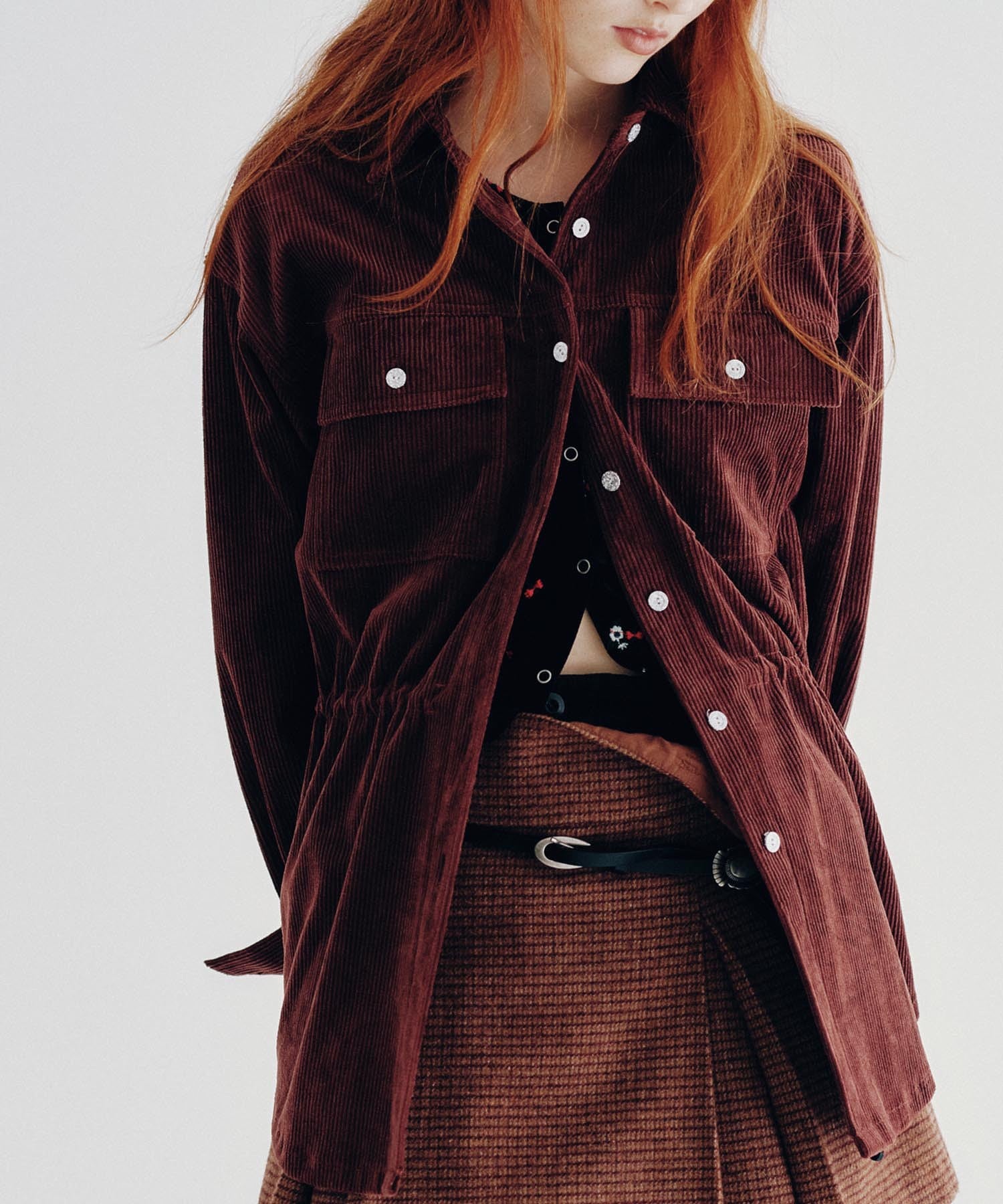 EMBROIDERY VELOUR CARDIGAN
