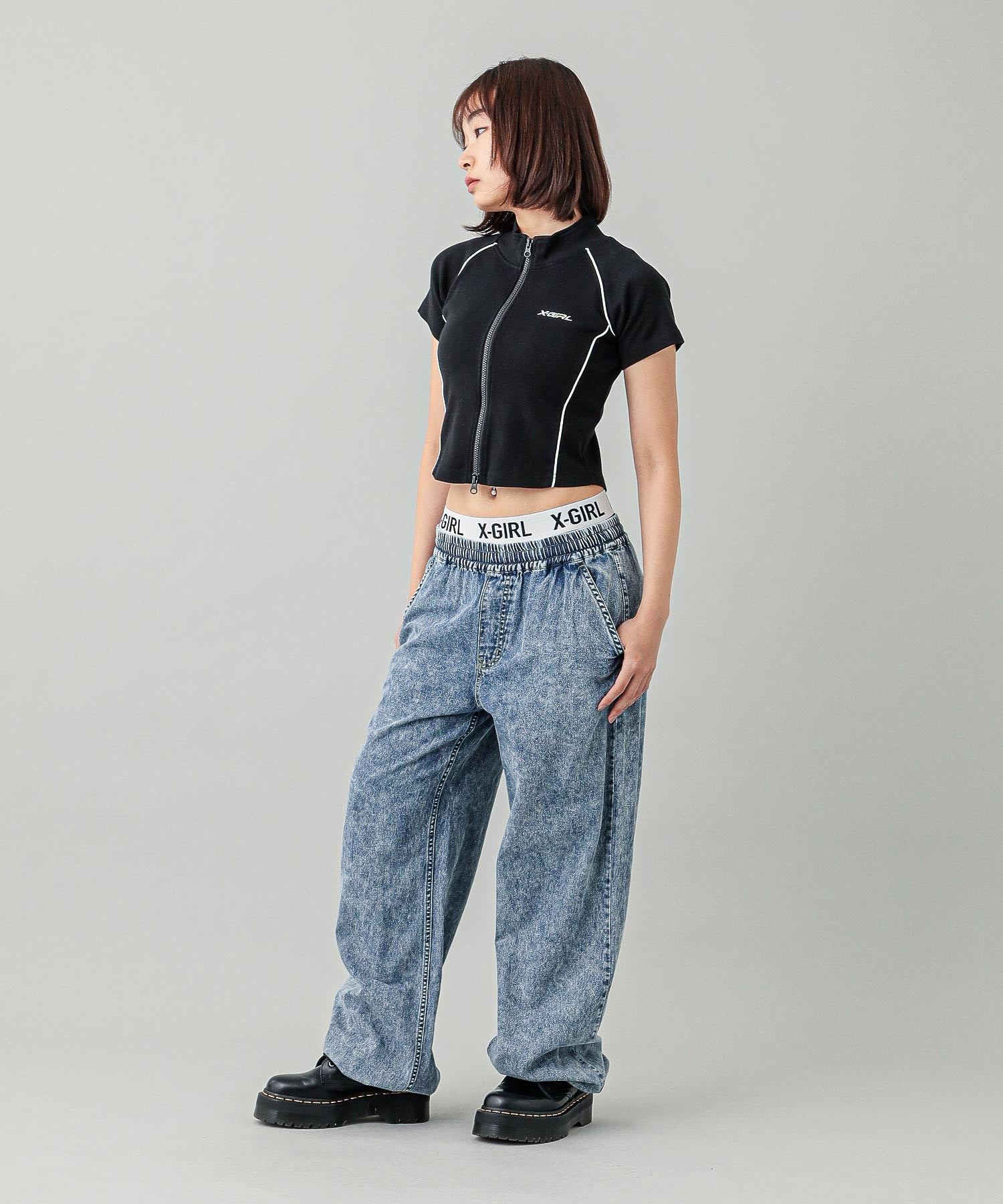 RACING ZIP UP TOP