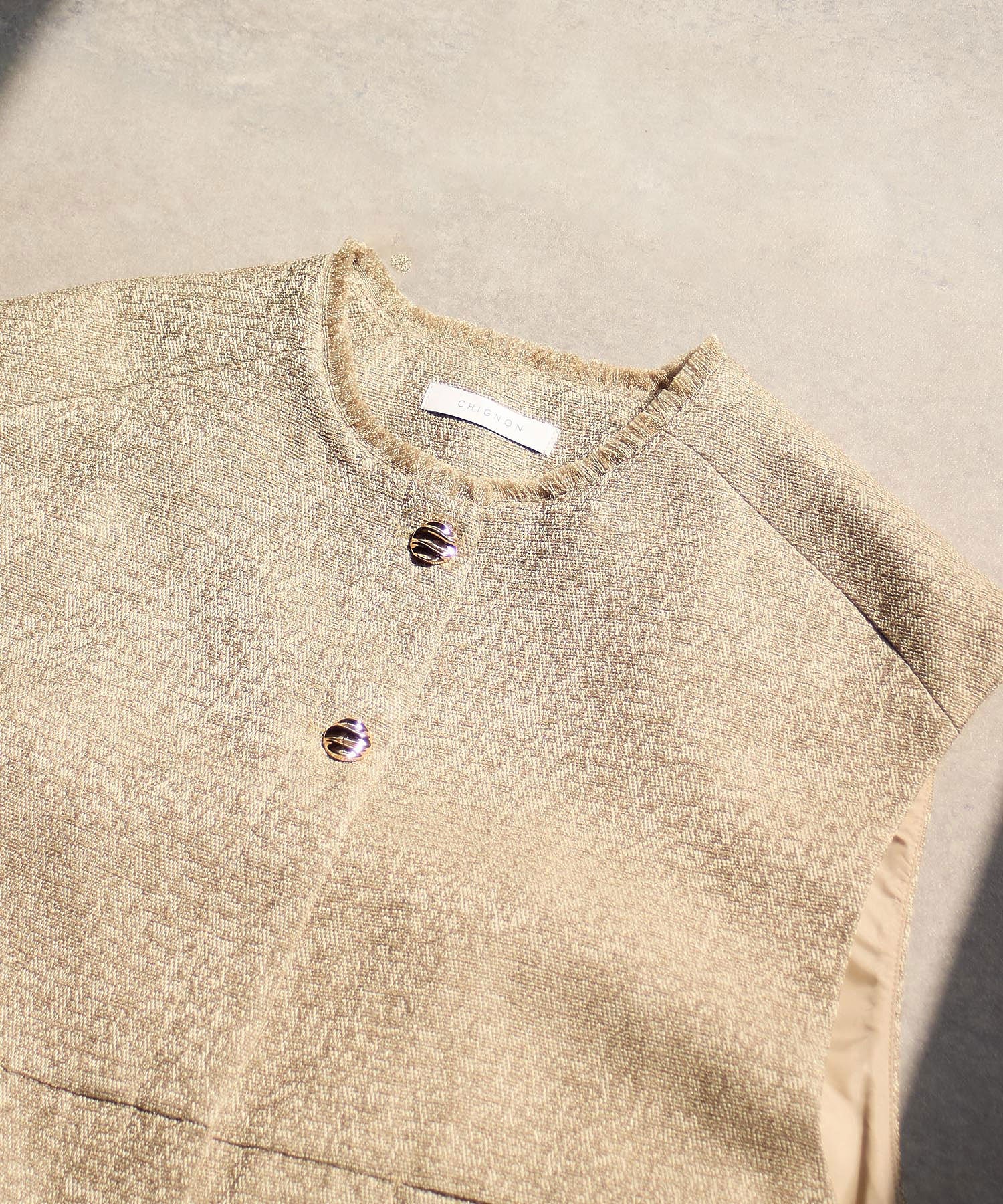 CHIGNON/TWEED SHORT VEST