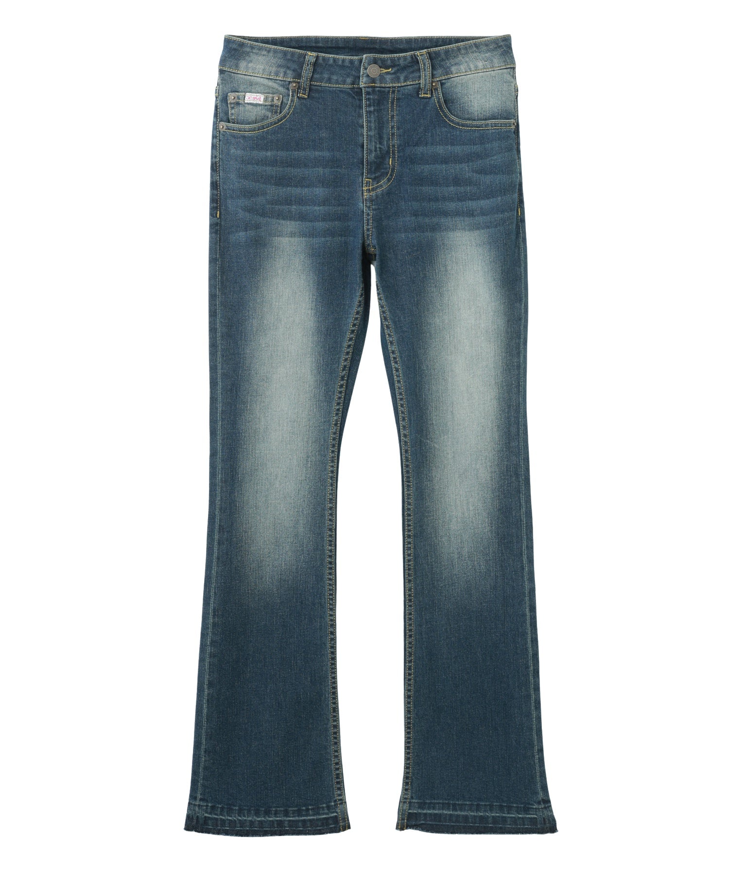 BUTTERFLY POCKET SKINNY DENIM PANTS