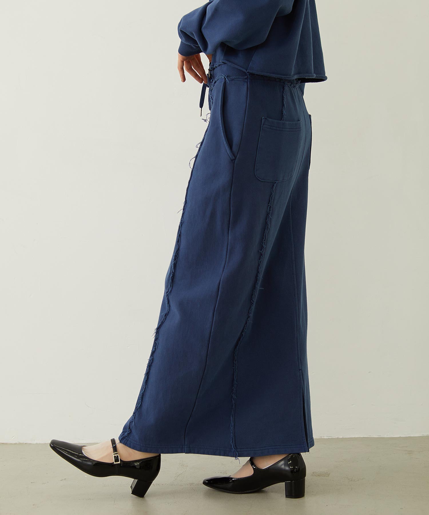 FADED SWEAT LONG SKIRT