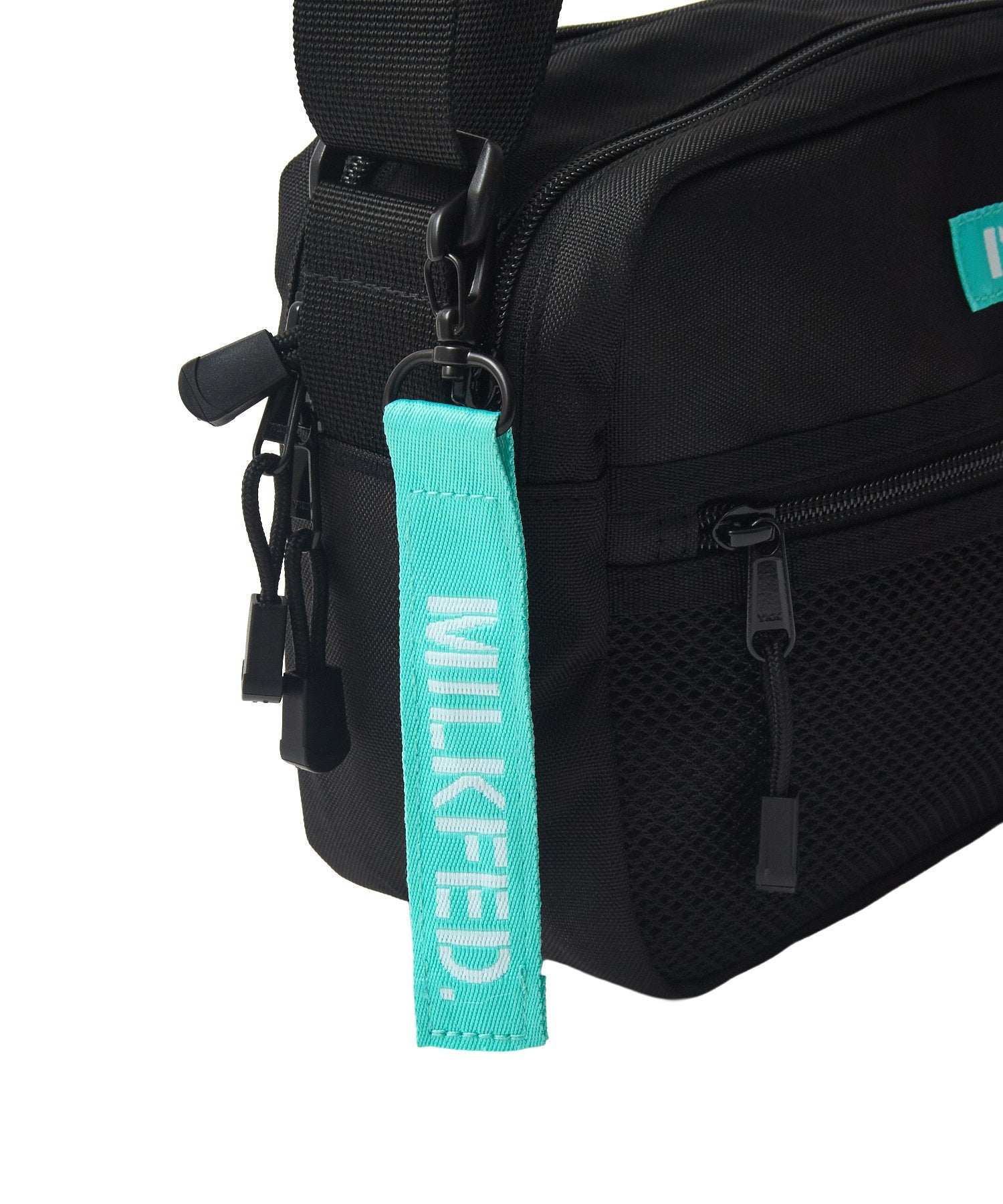 SHOULDER WIDE BAG MESH POCKET LtGREEN