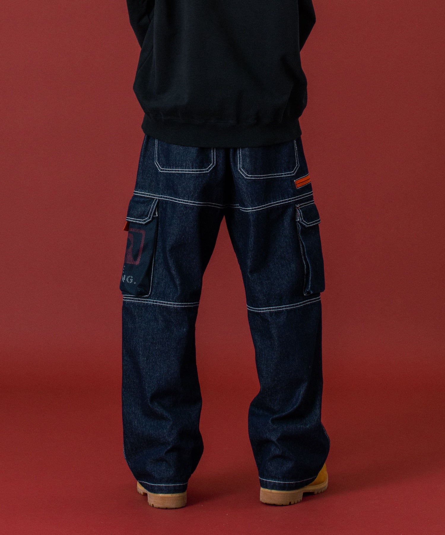 DENIM CARGO PANTS