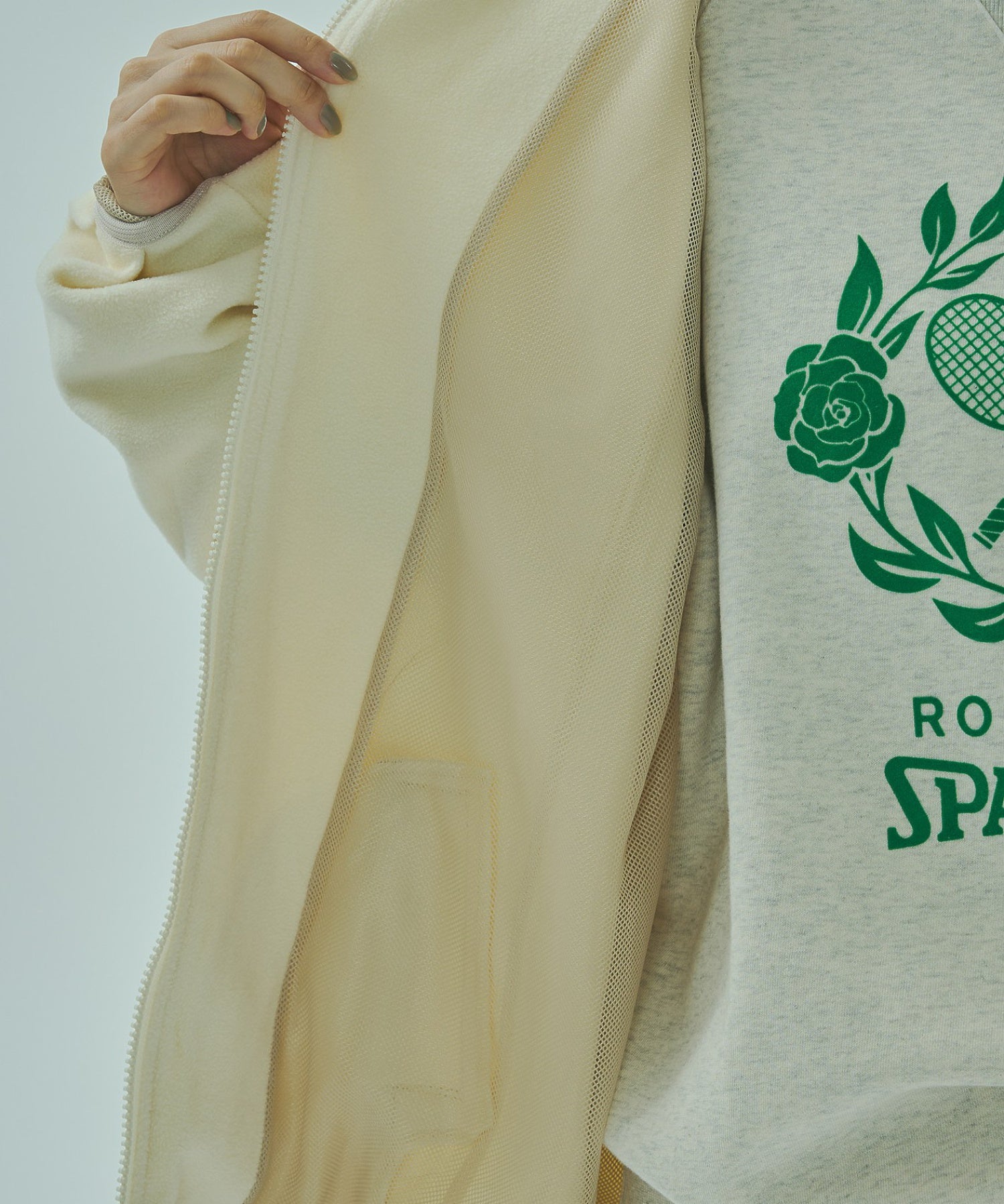SPALDING x ROSE BUD FLEECE JACKET