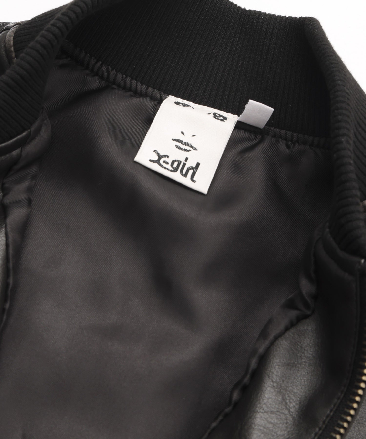 DISTRESSED FAUX LEATHER COMPACT BLOUSON