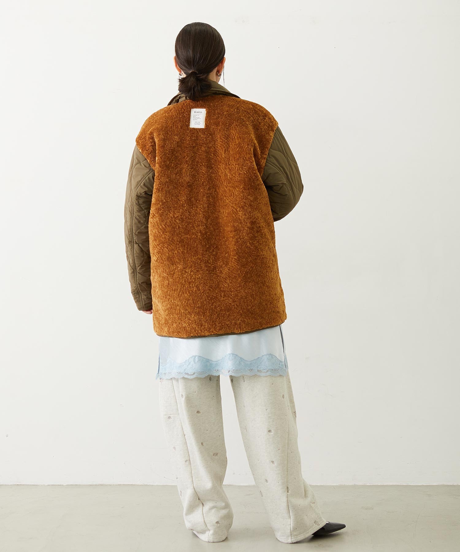 REVERSIBLE QUILTED LOGO LONG COAT