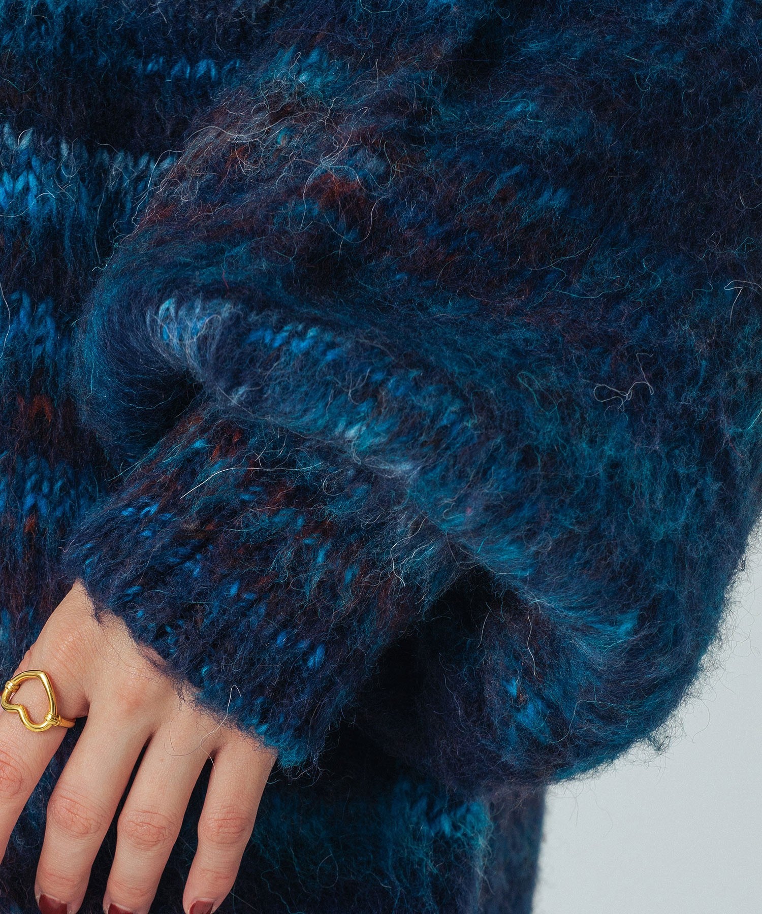 CREOLME/SHAGGY KNIT CARDIGAN
