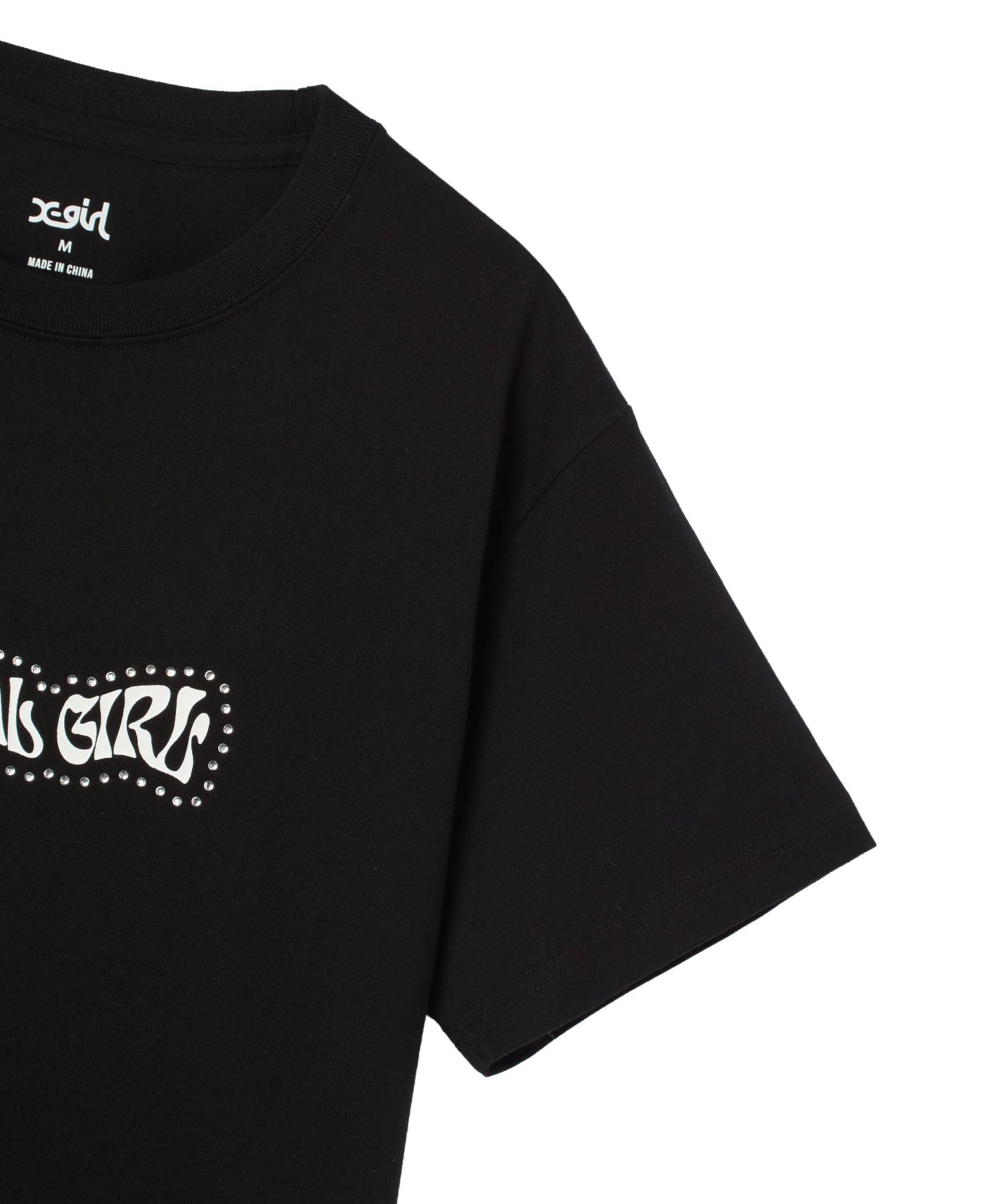 RHINESTONE AND BUTTERFLY LOGO S/S TEE