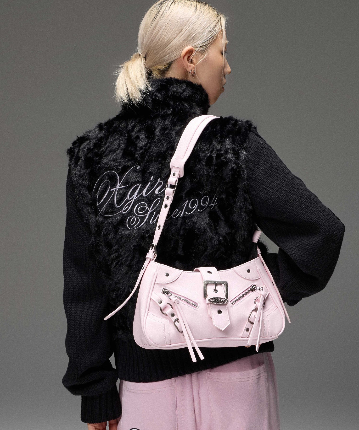 FAUX FUR AND KNIT JACKET