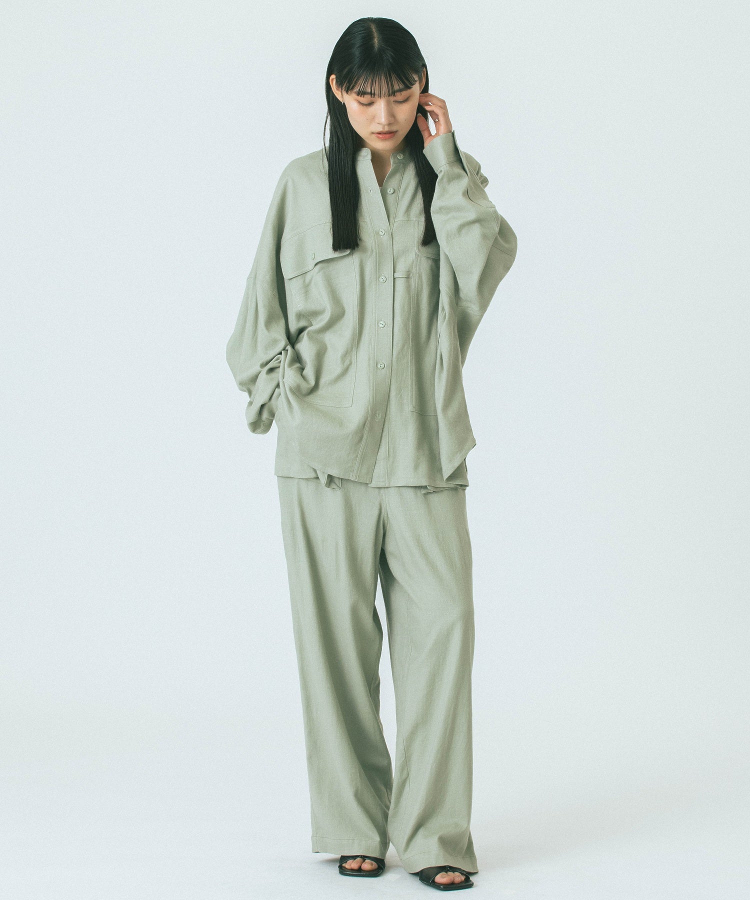 GENE HEAVENS/WORK POCKET BIG SHIRT