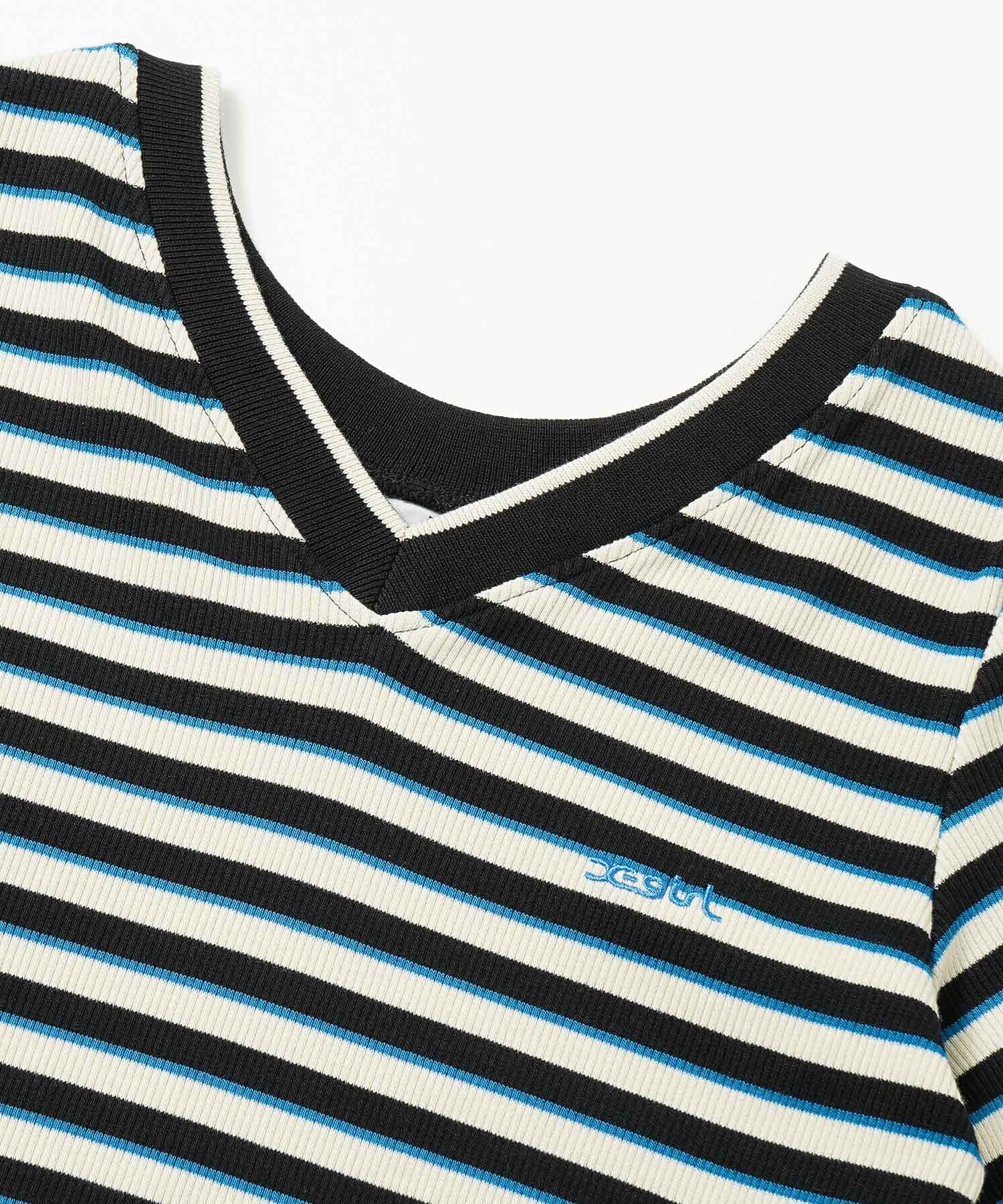 MULTI STRIPE COMPACT TOP X-girl