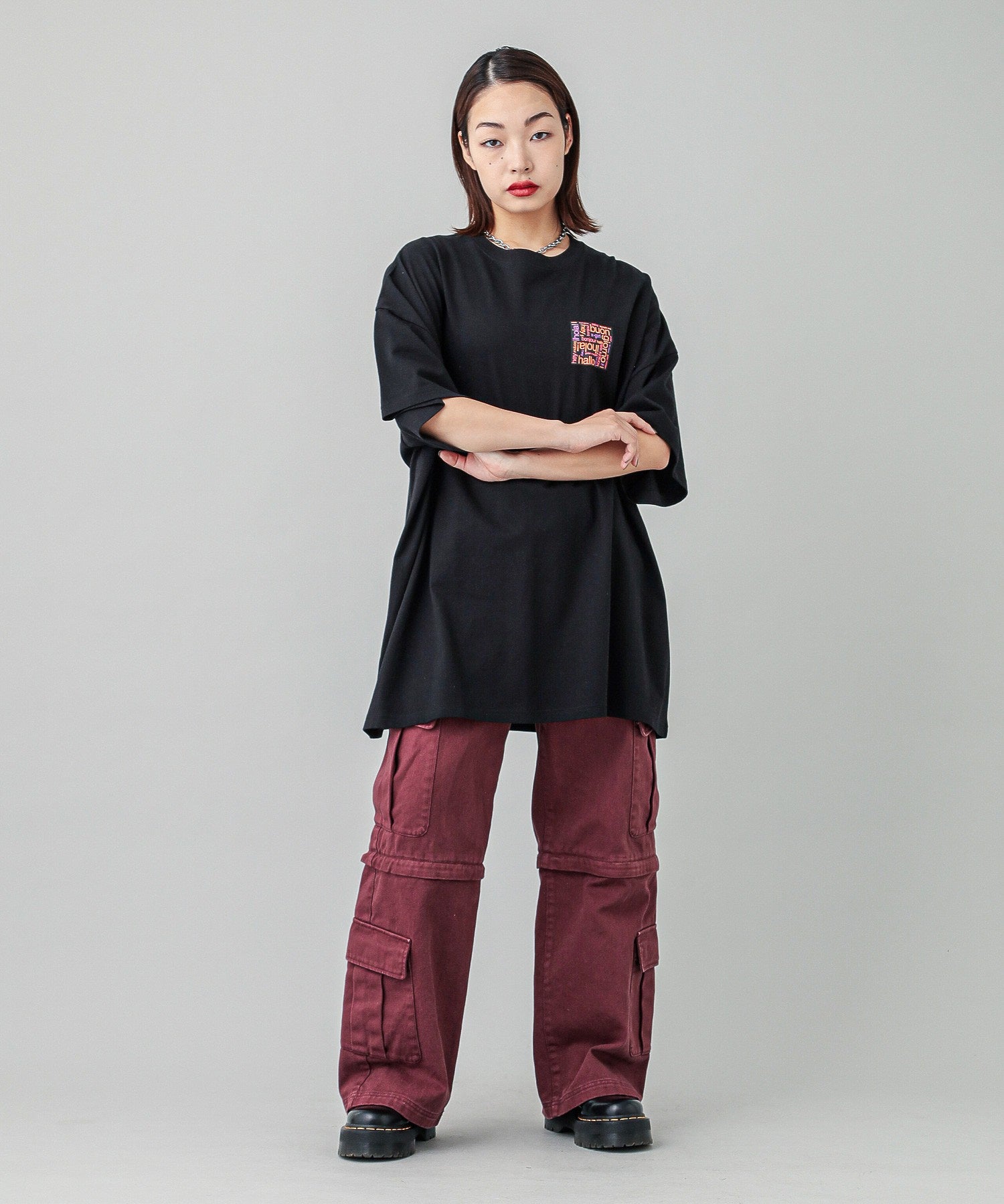 BONJOUR LOGO S/S BIG TEE DRESS