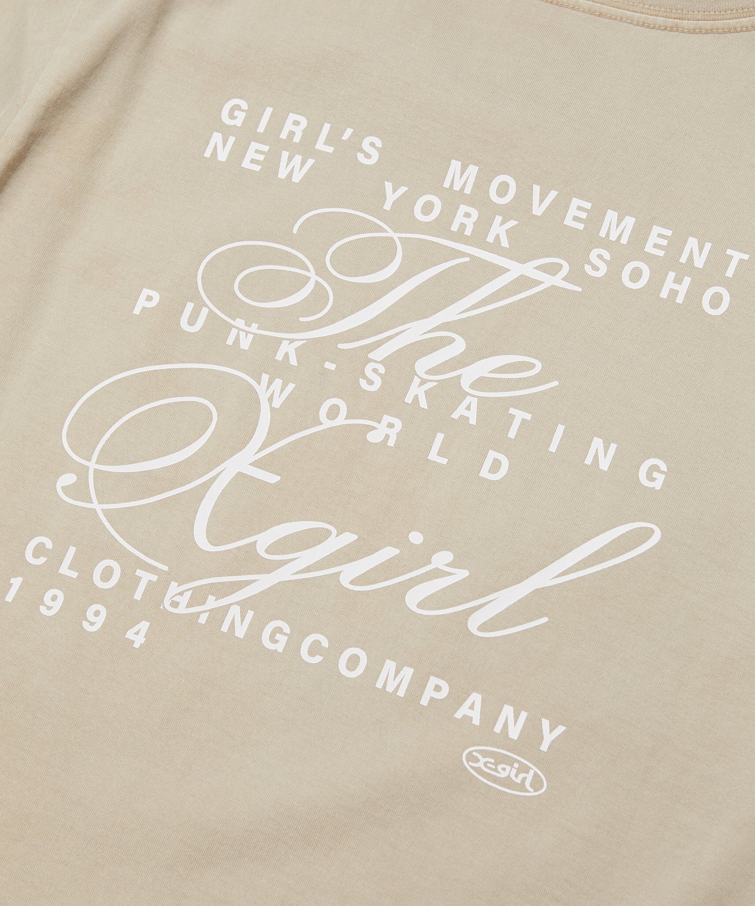 FADED MESSAGE AND SCRIPT LOGO S/S TEE