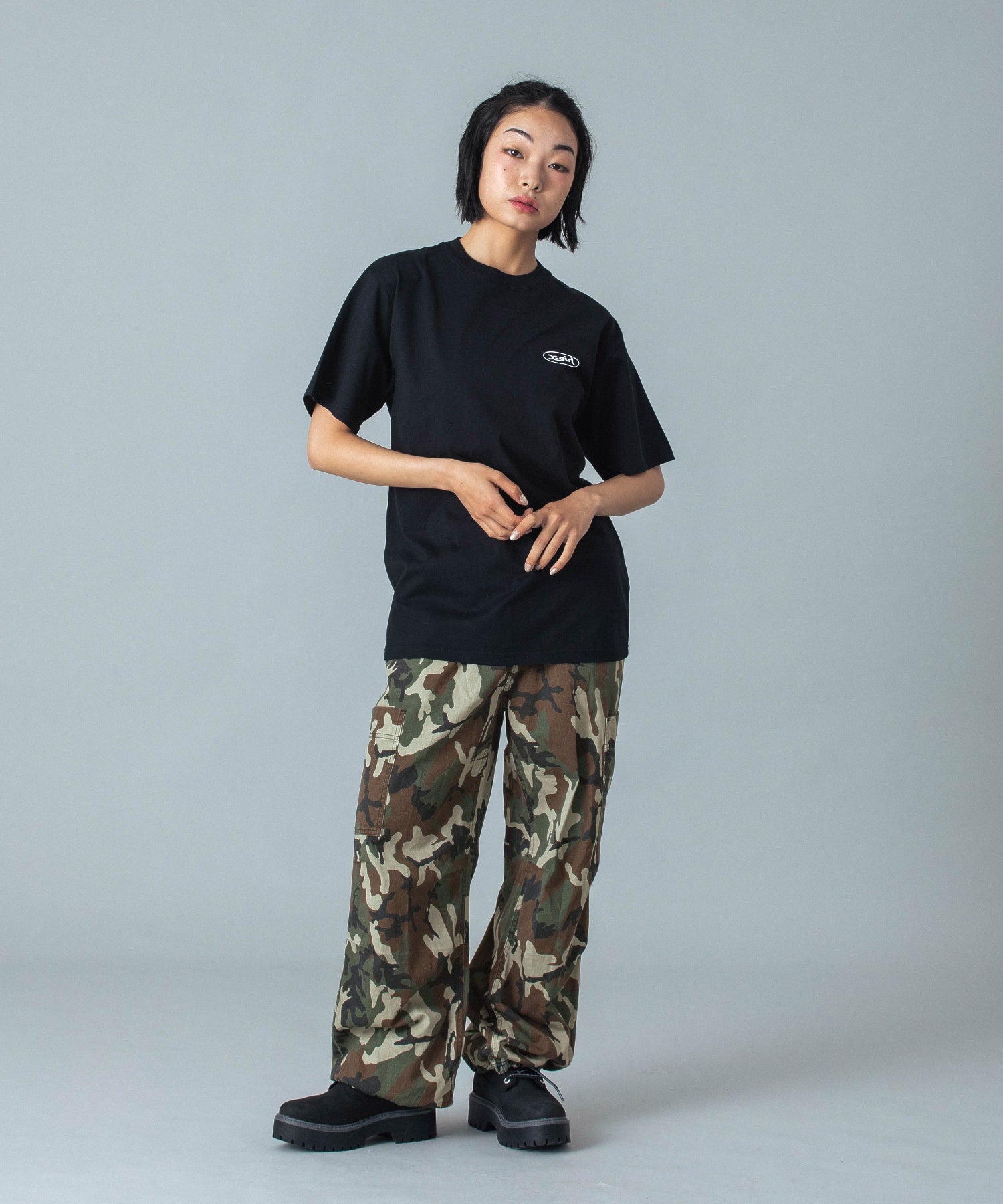 WAIST RIB EASY PANTS
