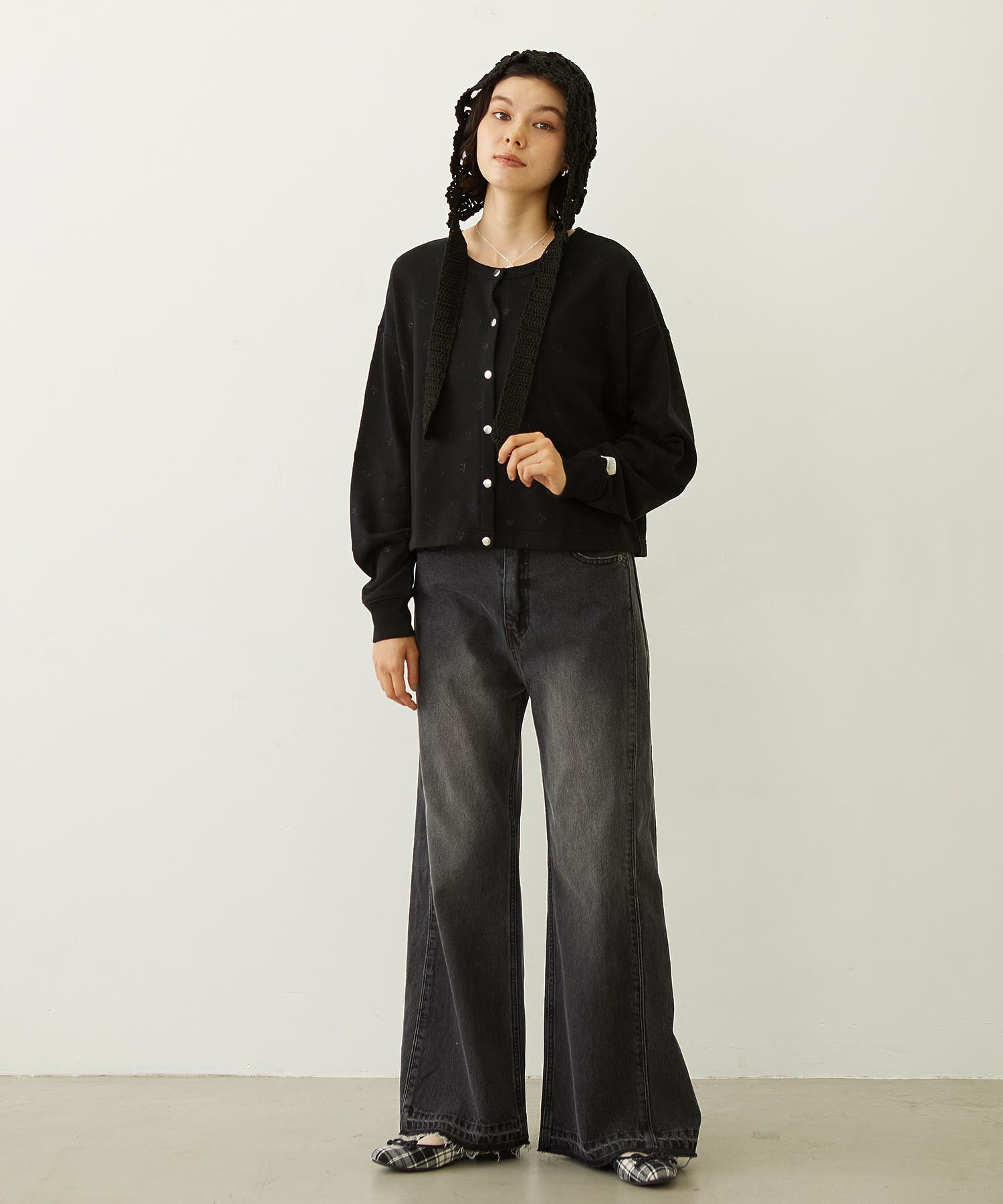 FLARED DENIM PANTS