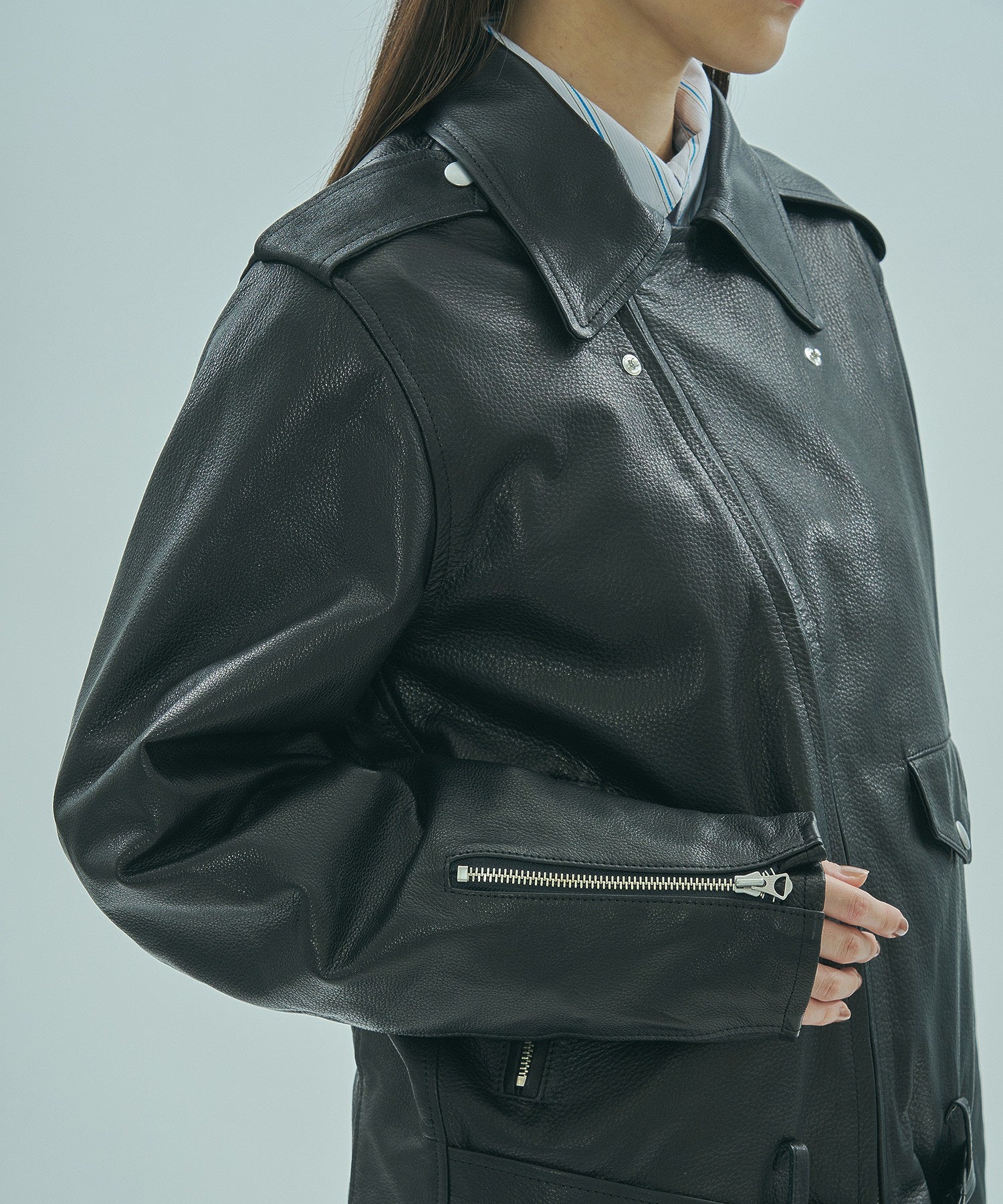 SISII x GENE HEAVENS/LEATHER RIDERS JACKET