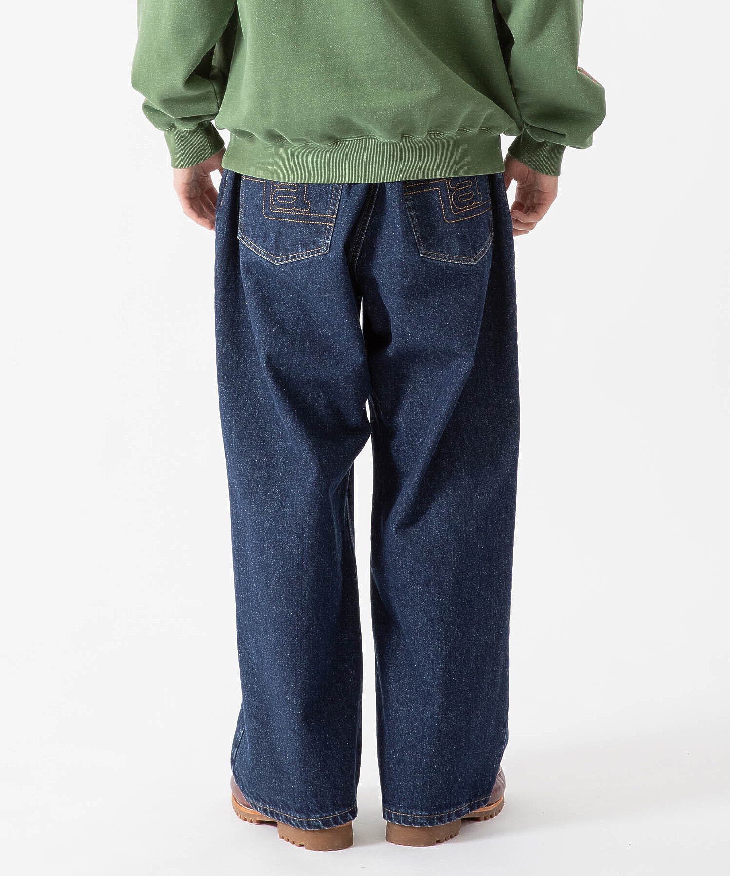 LA STITCH WIDE LEG DENIM PANTS