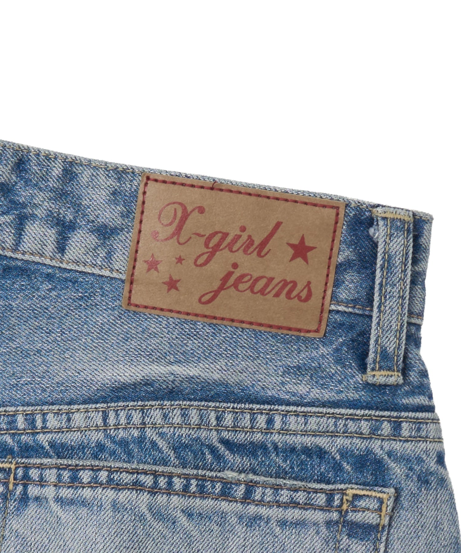 DISTRESSED WIDE LEG JEANS
