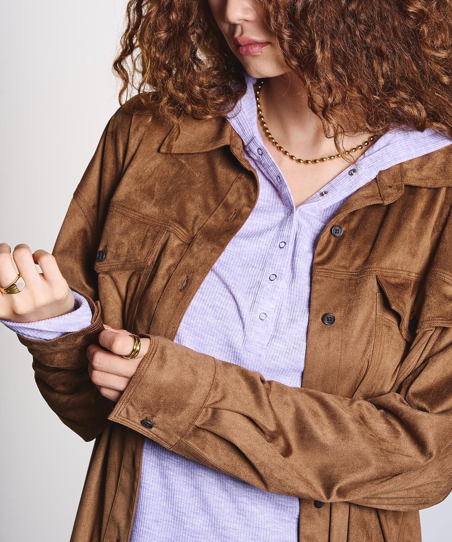 FAUX SUEDE SHIRT
