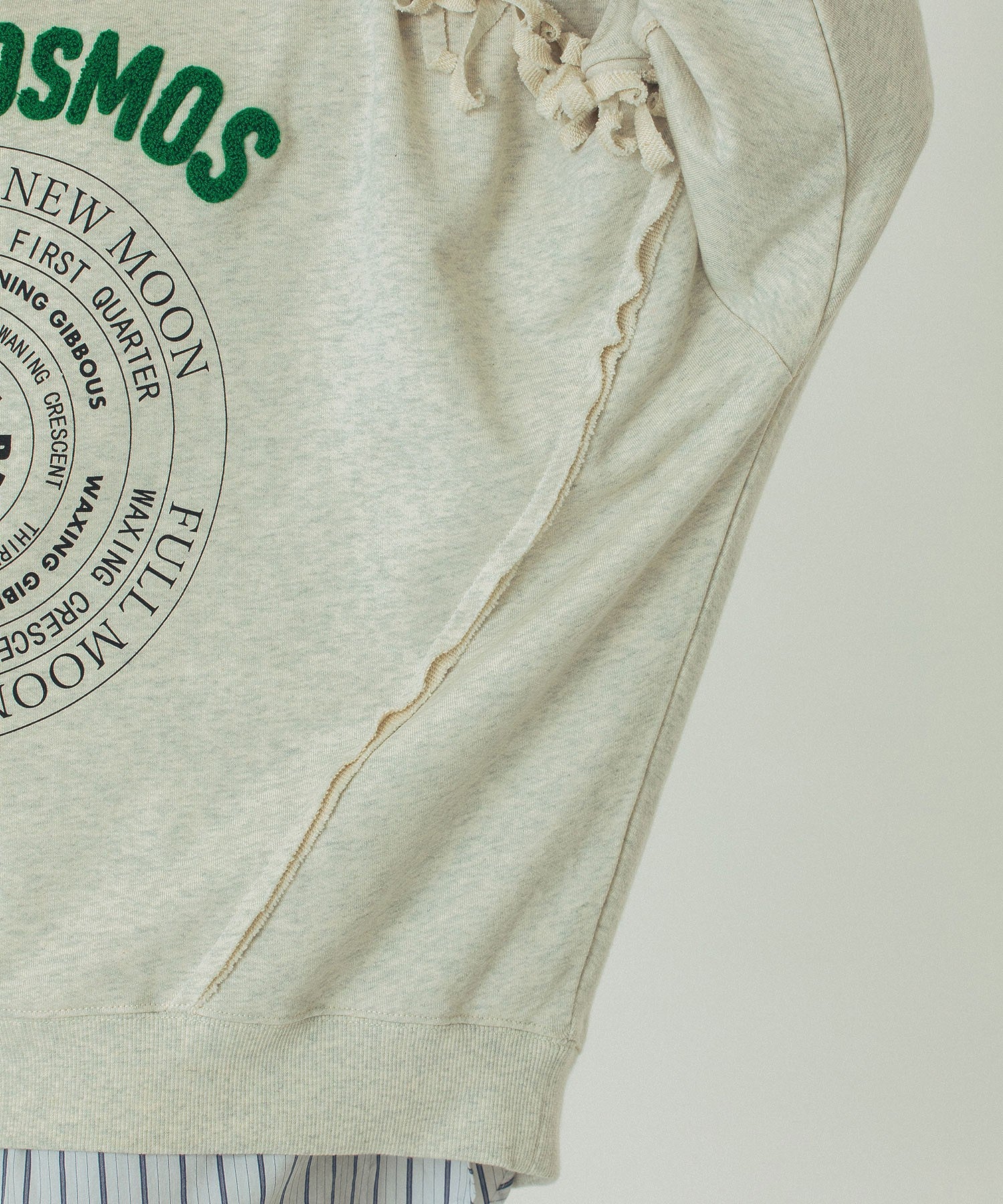 GENE HEAVENS/EMBROIDERY PRINT FRINGE SWEAT