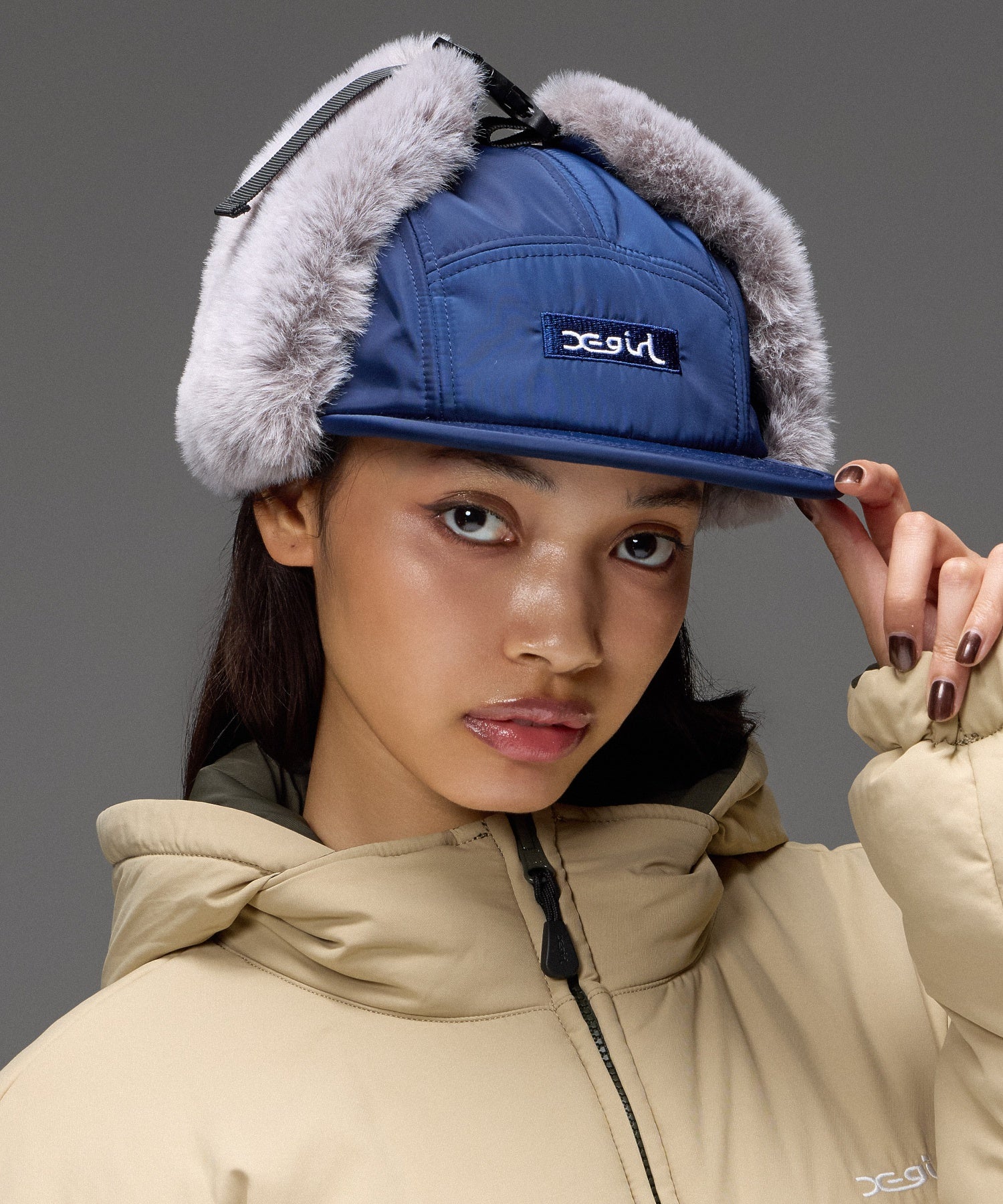 BOX LOGO EMBROIDERED DOG EAR JET CAP