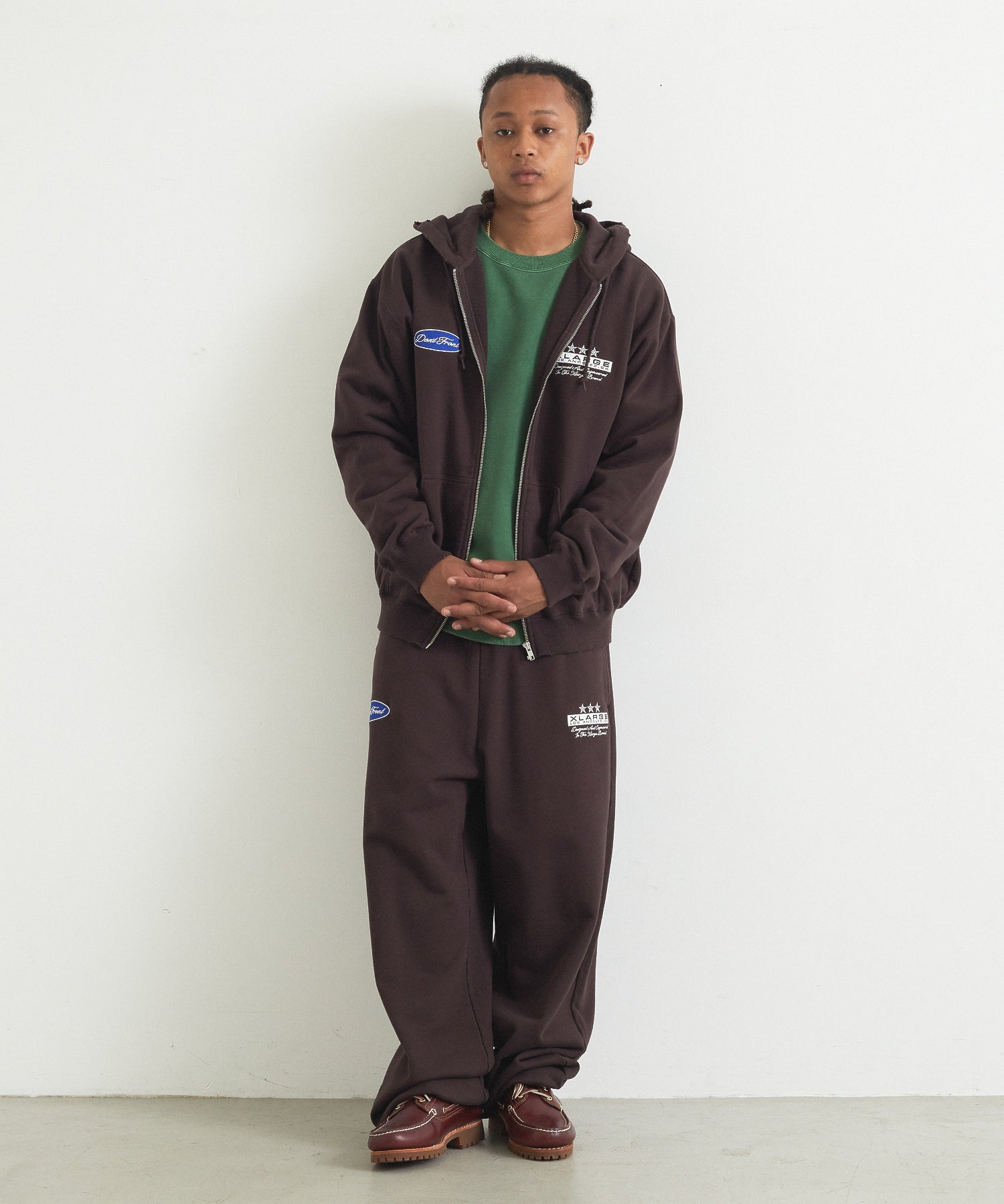 DAMAGED ZIP HOODED SWEATSHIRT