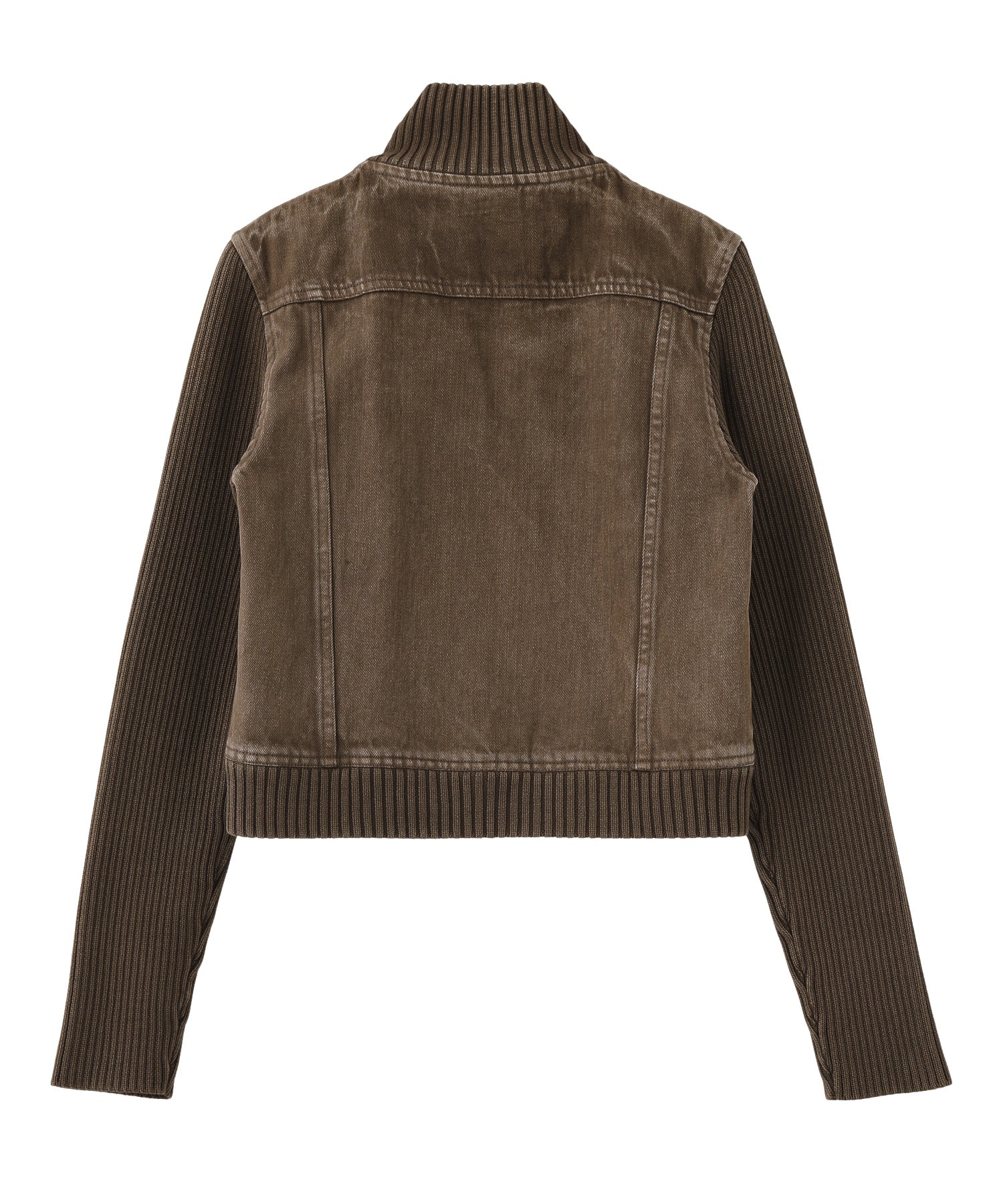 FADED RIBBED SLEEVE JACKET