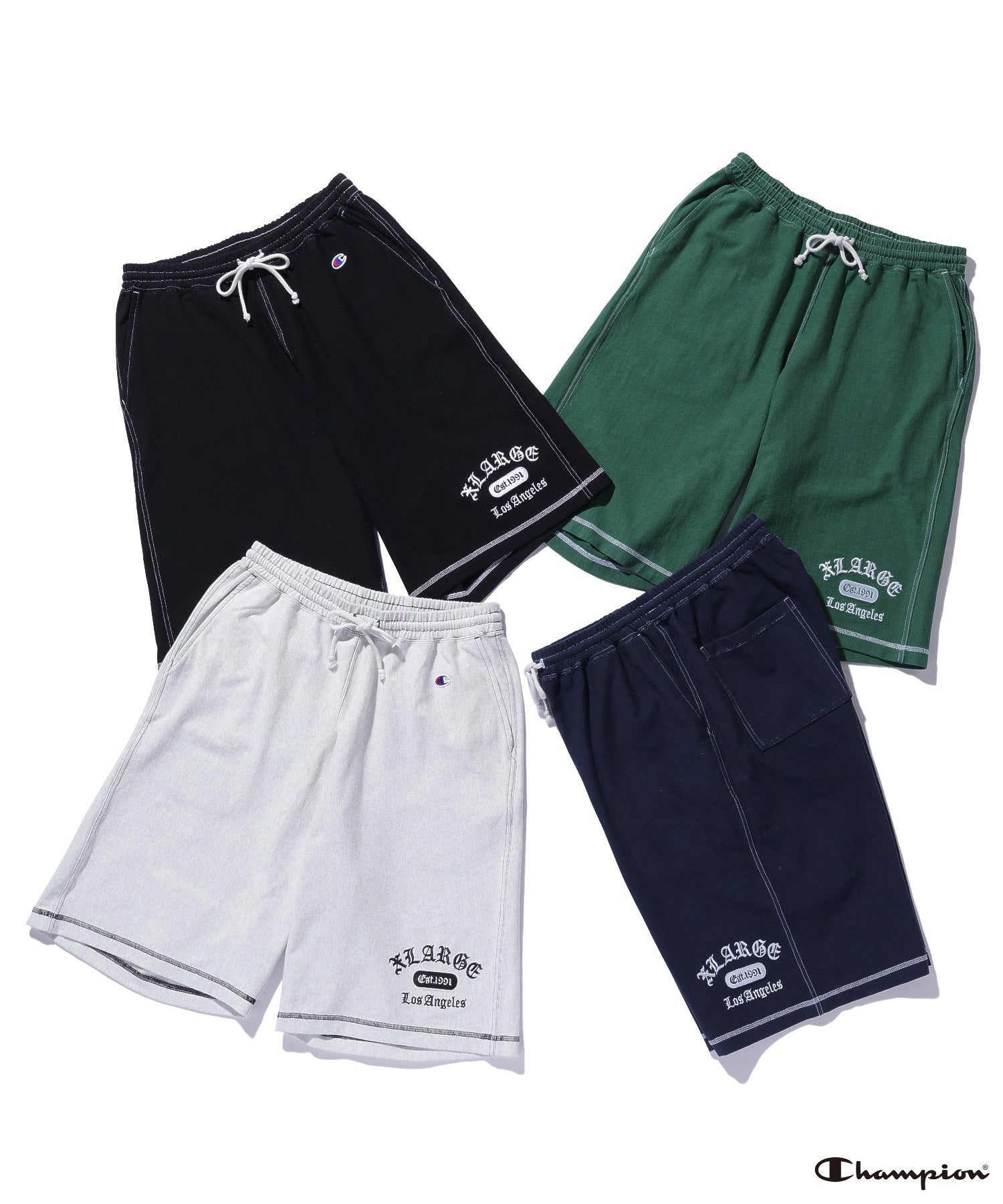 XLARGE×Champion REVERSE WEAVE  STICHED SHORT PANTS