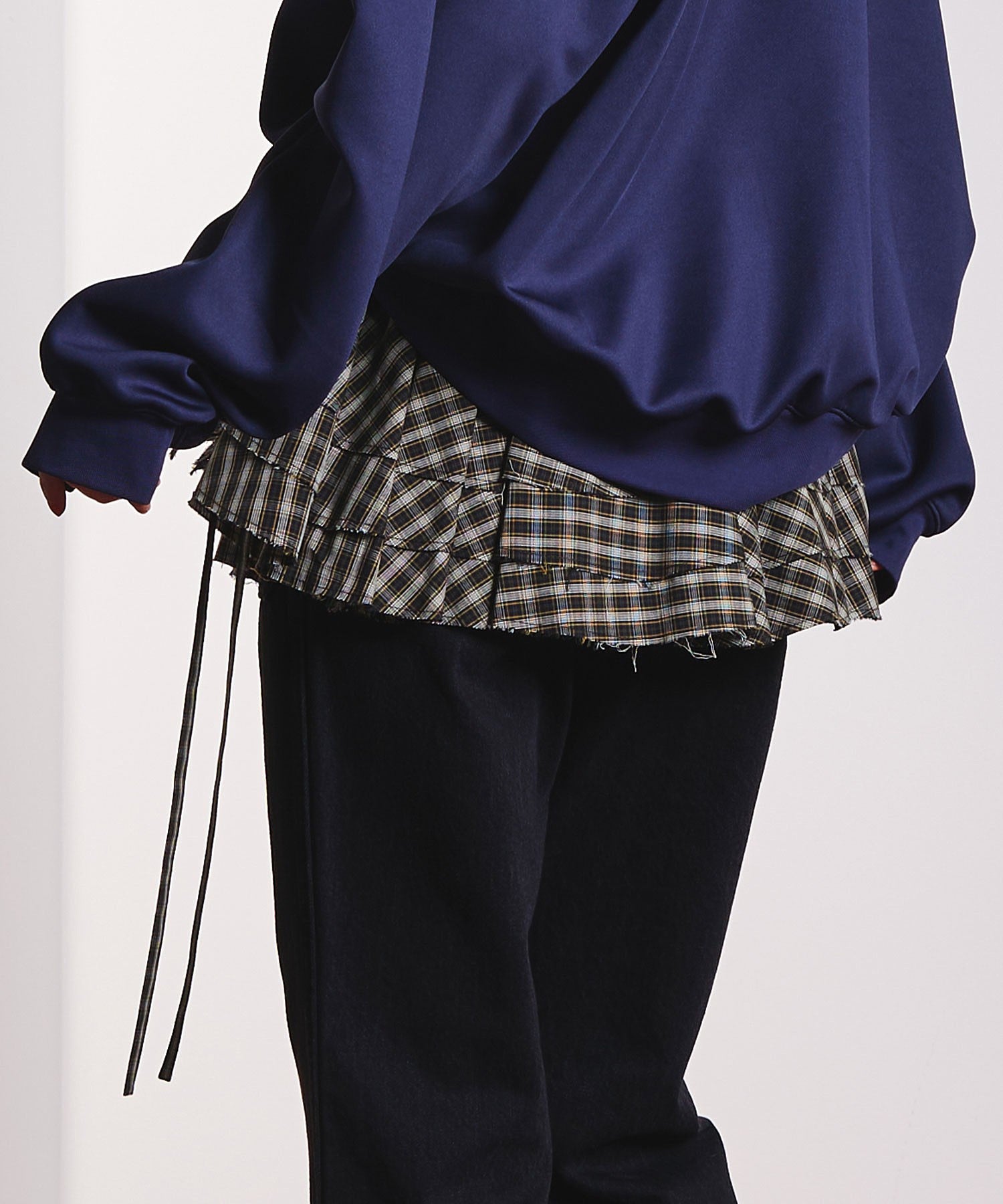 CREOLME/CHECK FRILL SKIRT