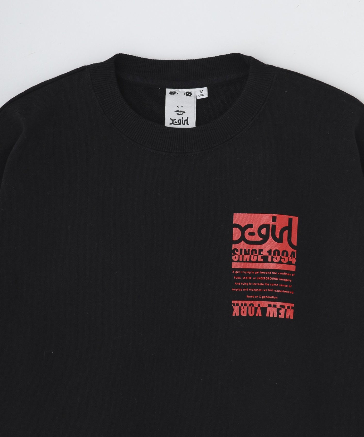 BI COLOR BOX LOGO CREWNECK SWEAT TOP