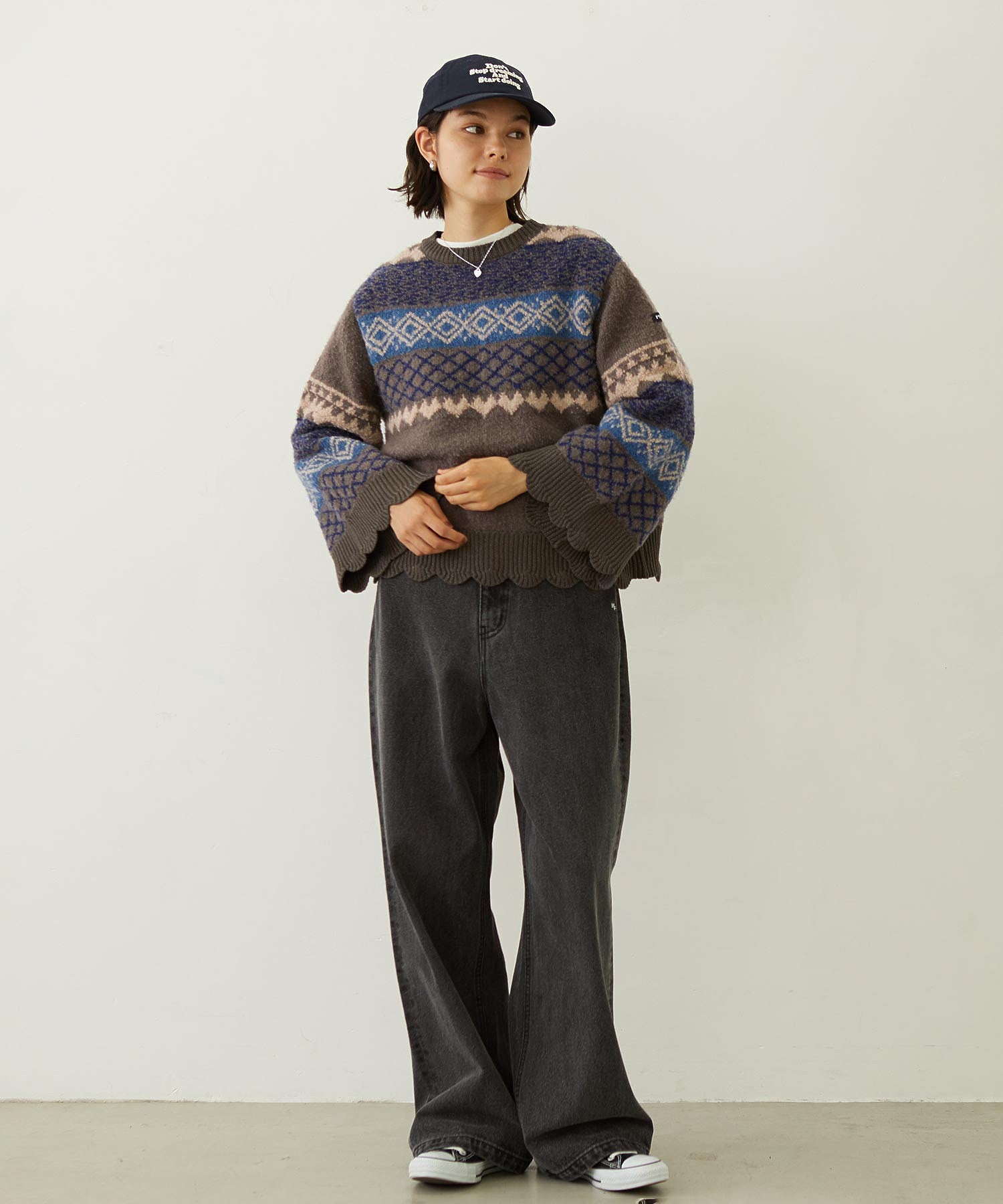 PATTERNED KNIT TUNIC